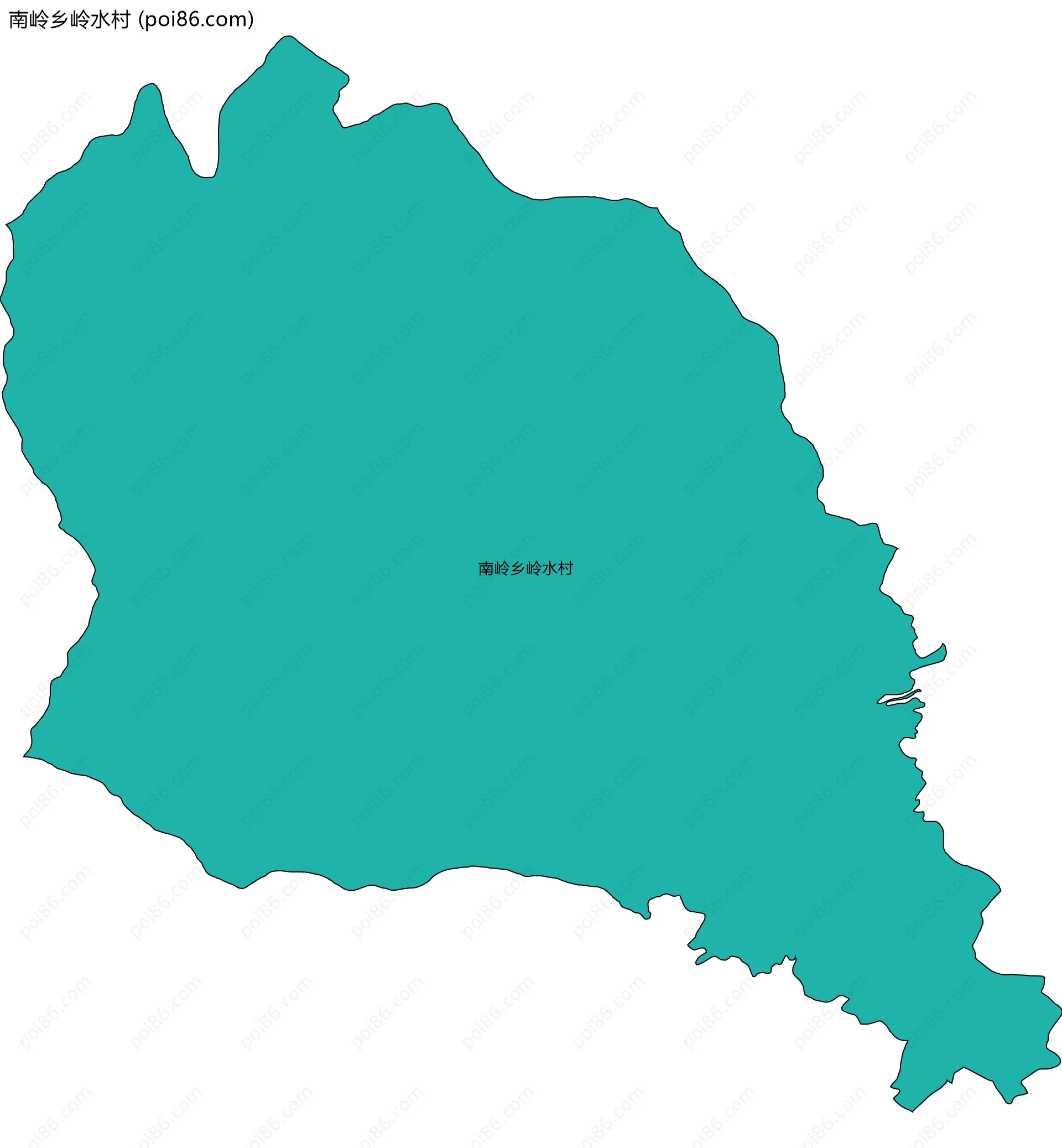 南岭乡岭水村边界地图