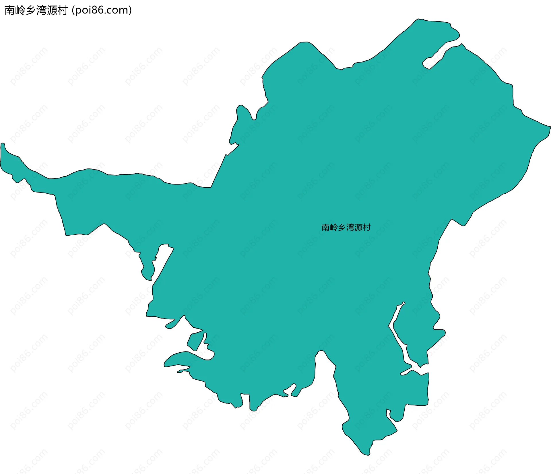 南岭乡湾源村边界地图