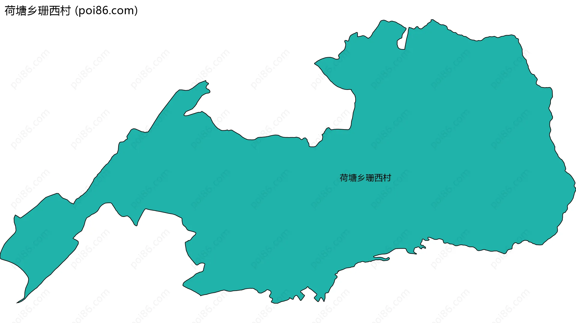 荷塘乡珊西村边界地图