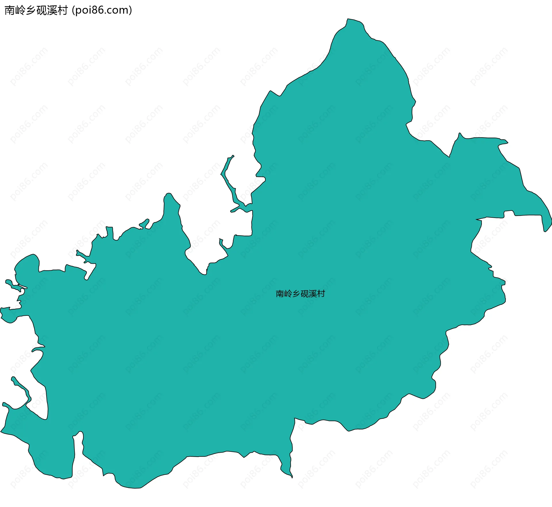 南岭乡砚溪村边界地图