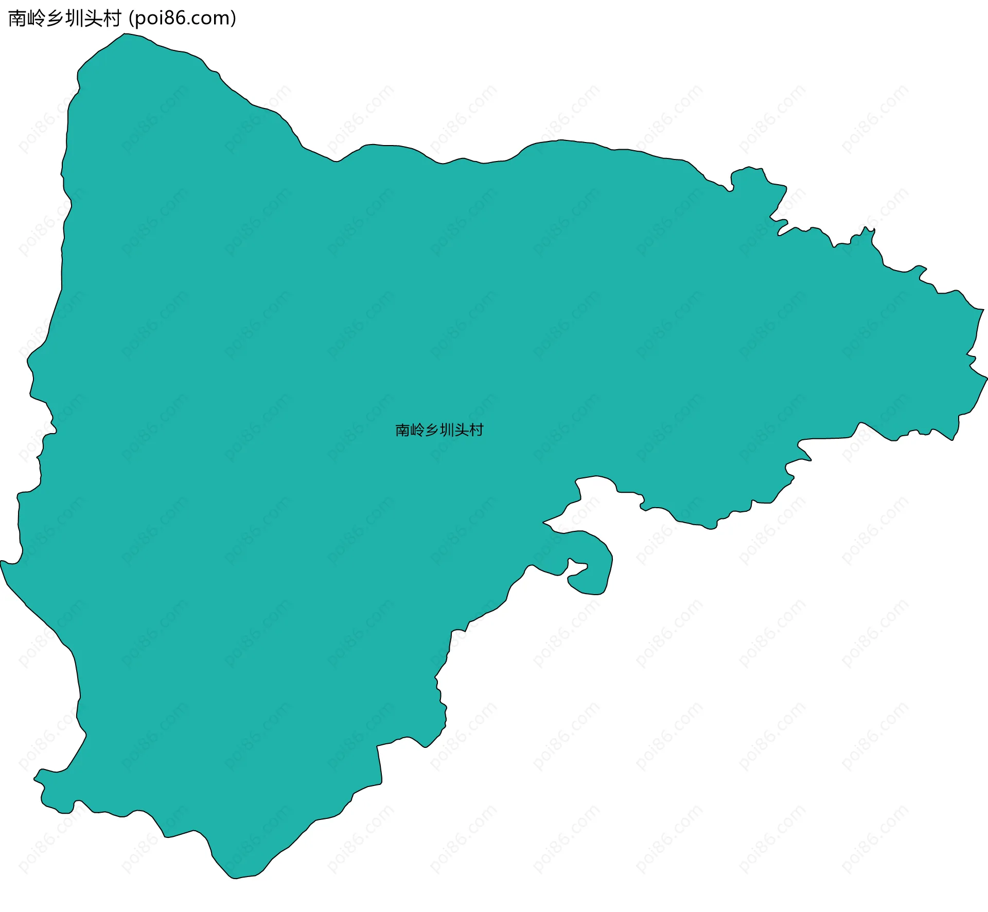 南岭乡圳头村边界地图