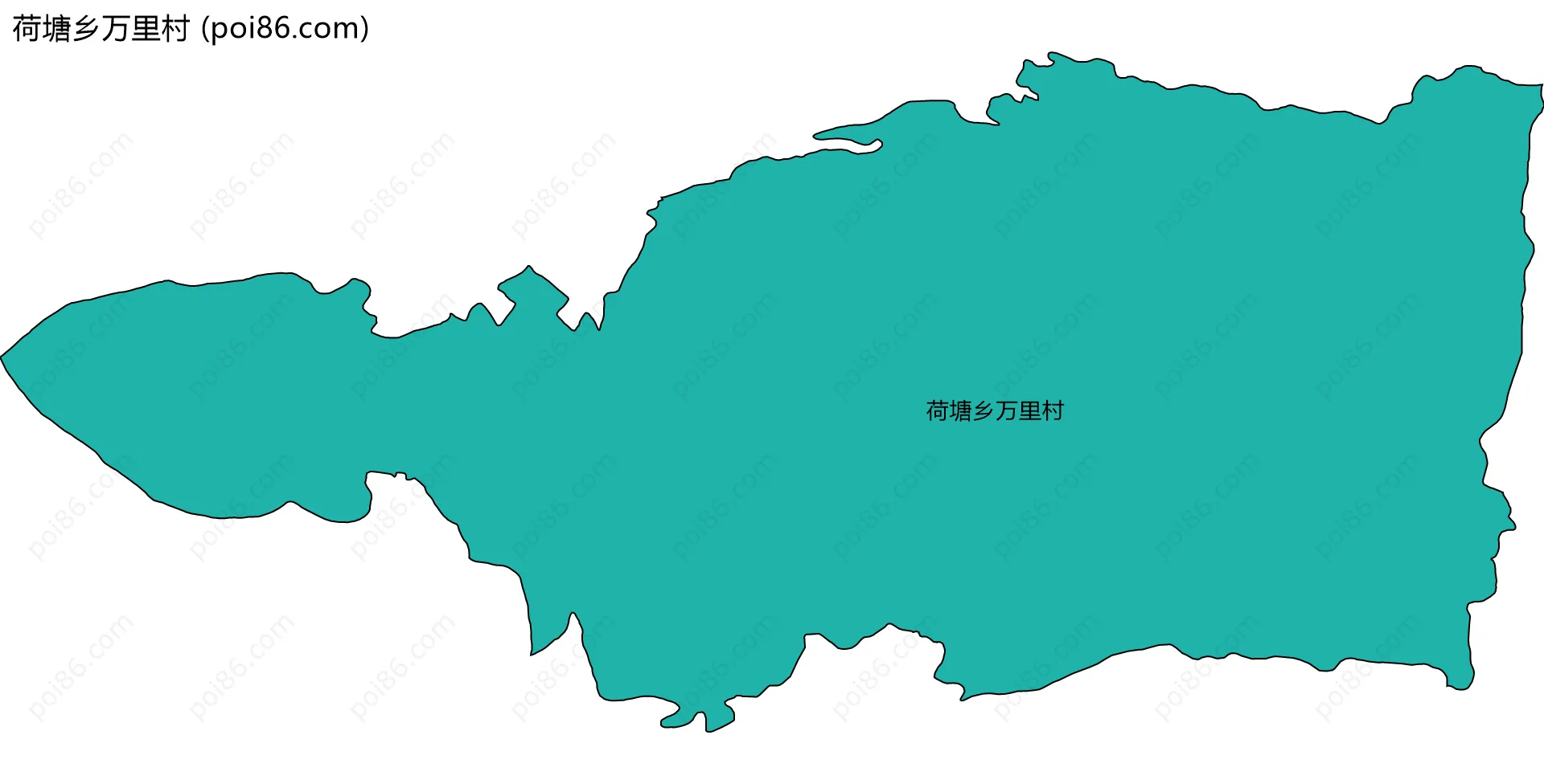 荷塘乡万里村边界地图