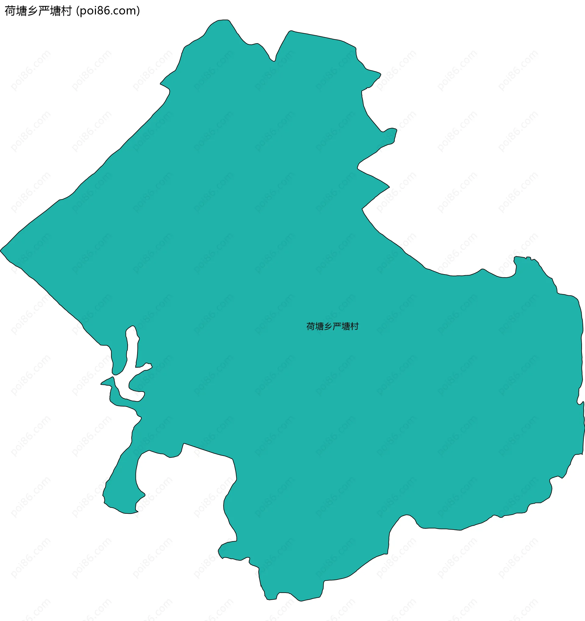 荷塘乡严塘村边界地图