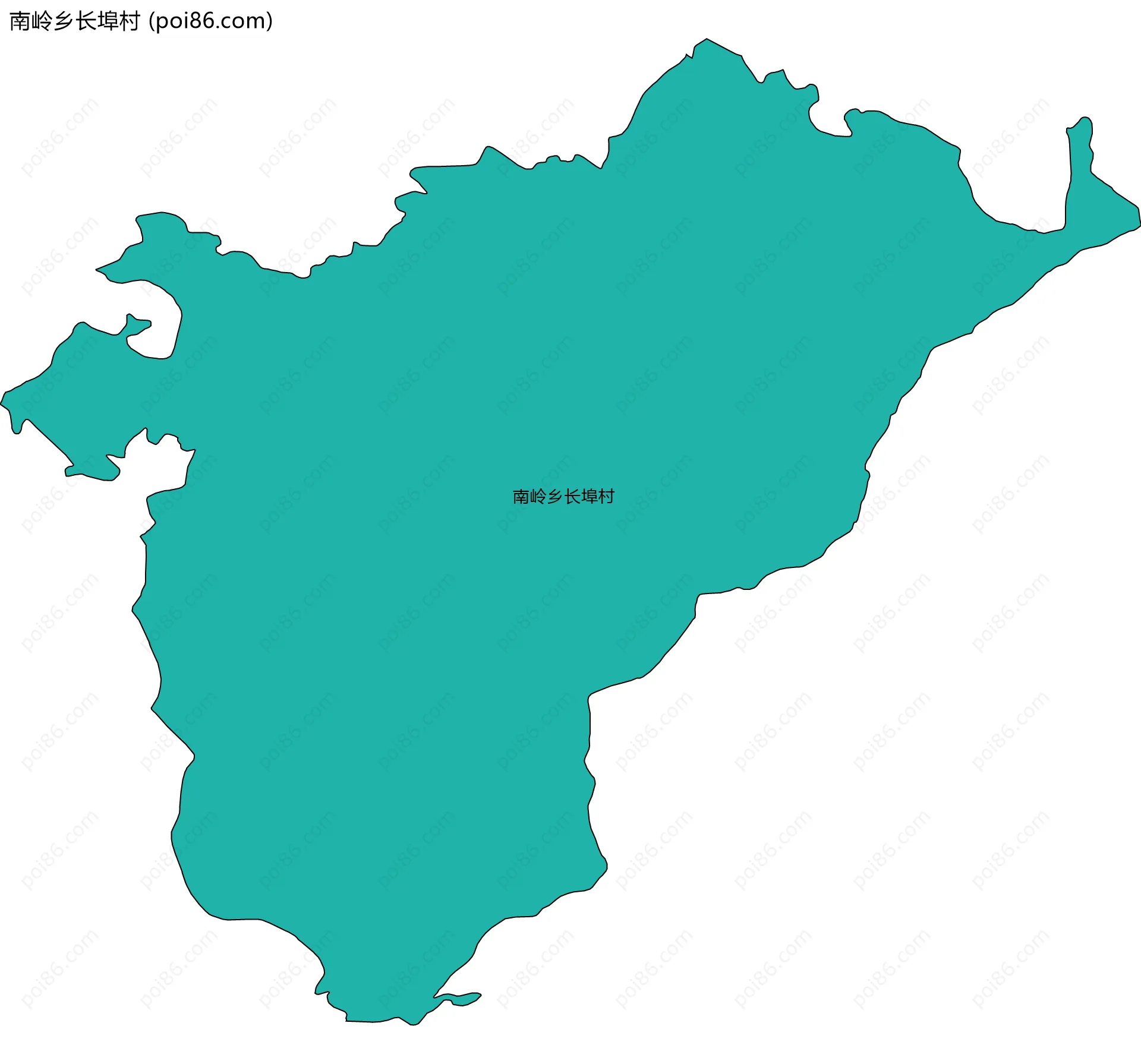南岭乡长埠村边界地图