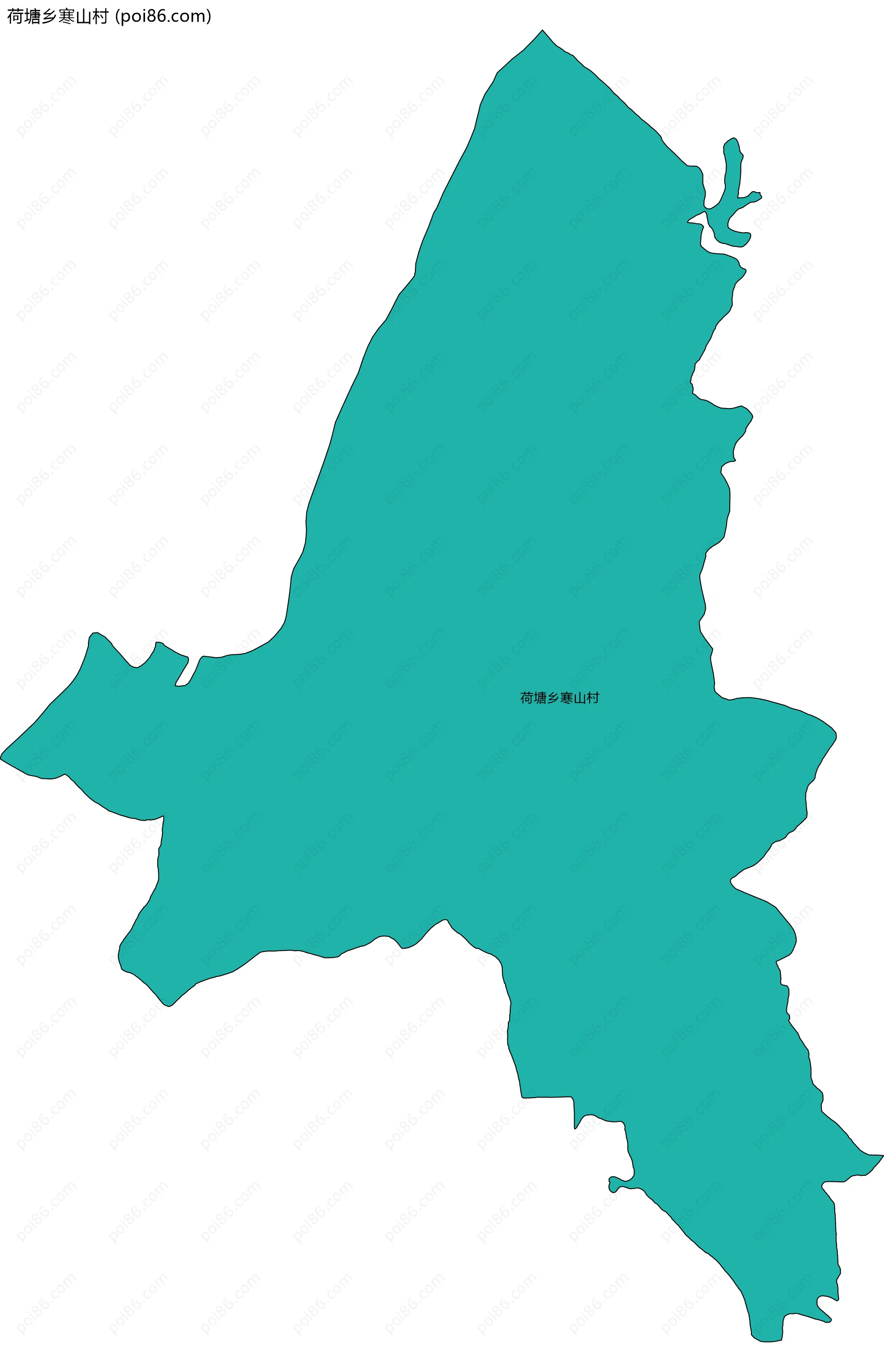 荷塘乡寒山村边界地图