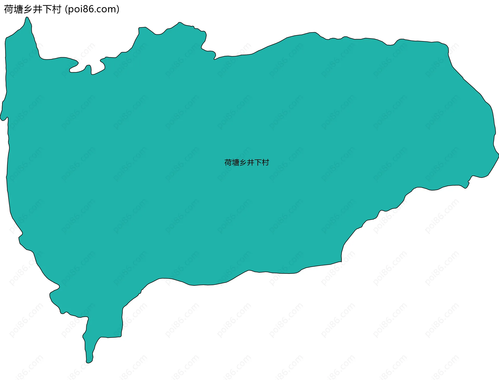 荷塘乡井下村边界地图