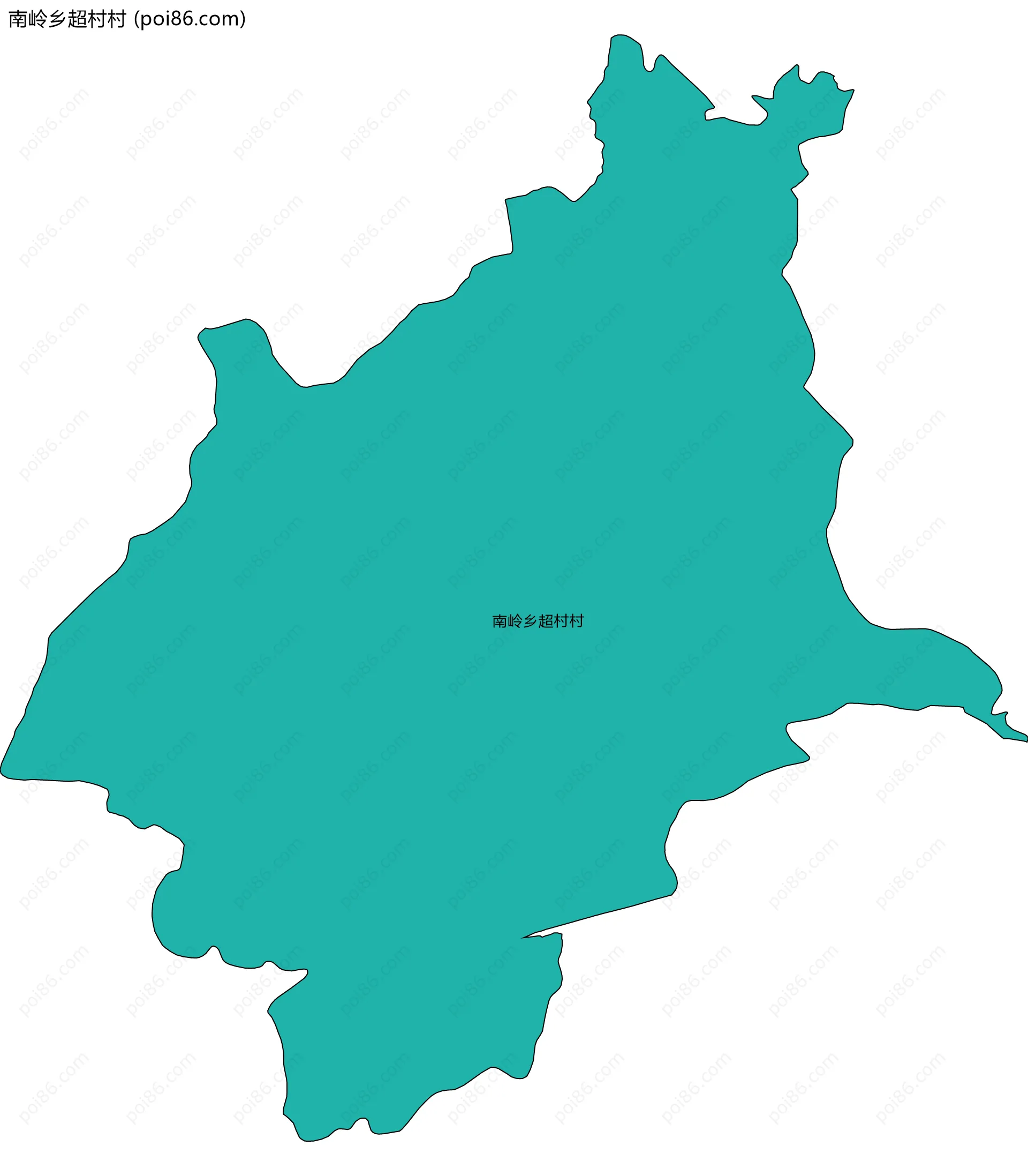 南岭乡超村村边界地图