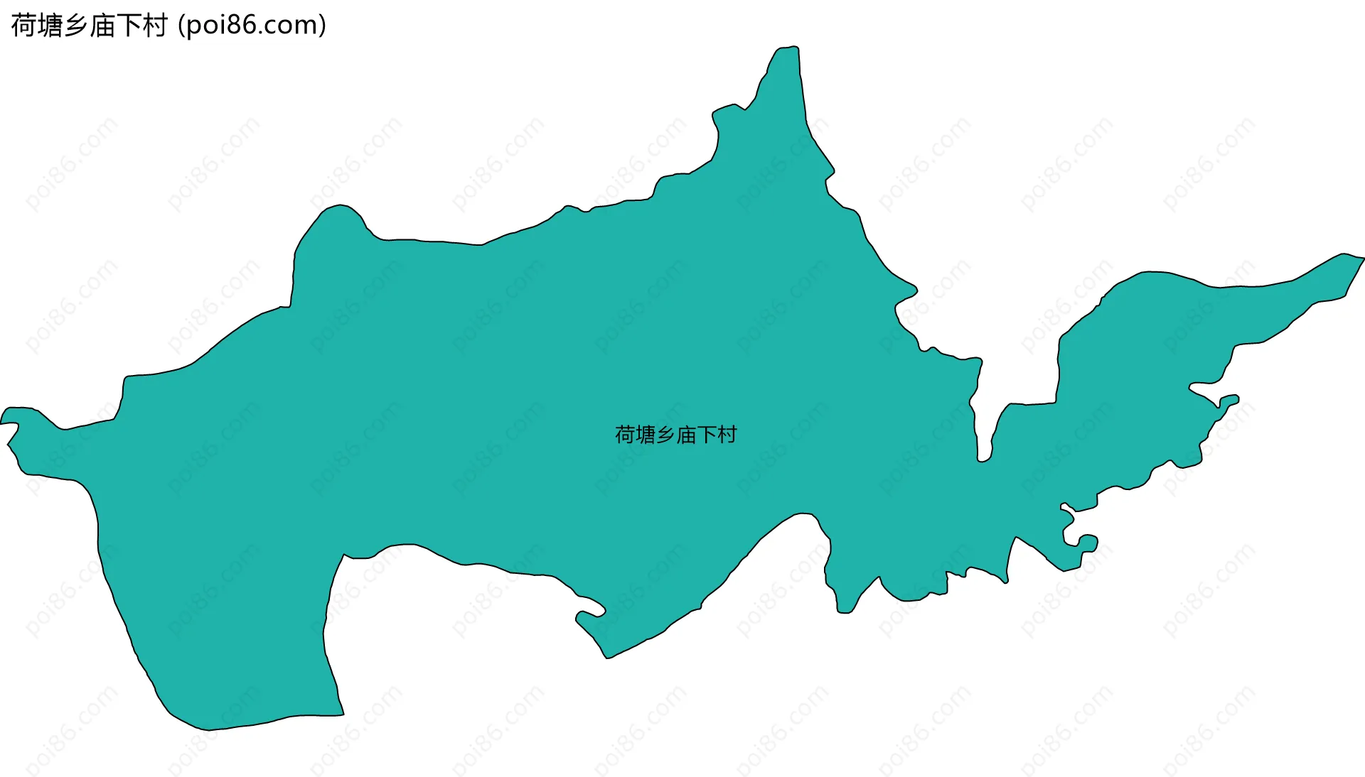 荷塘乡庙下村边界地图