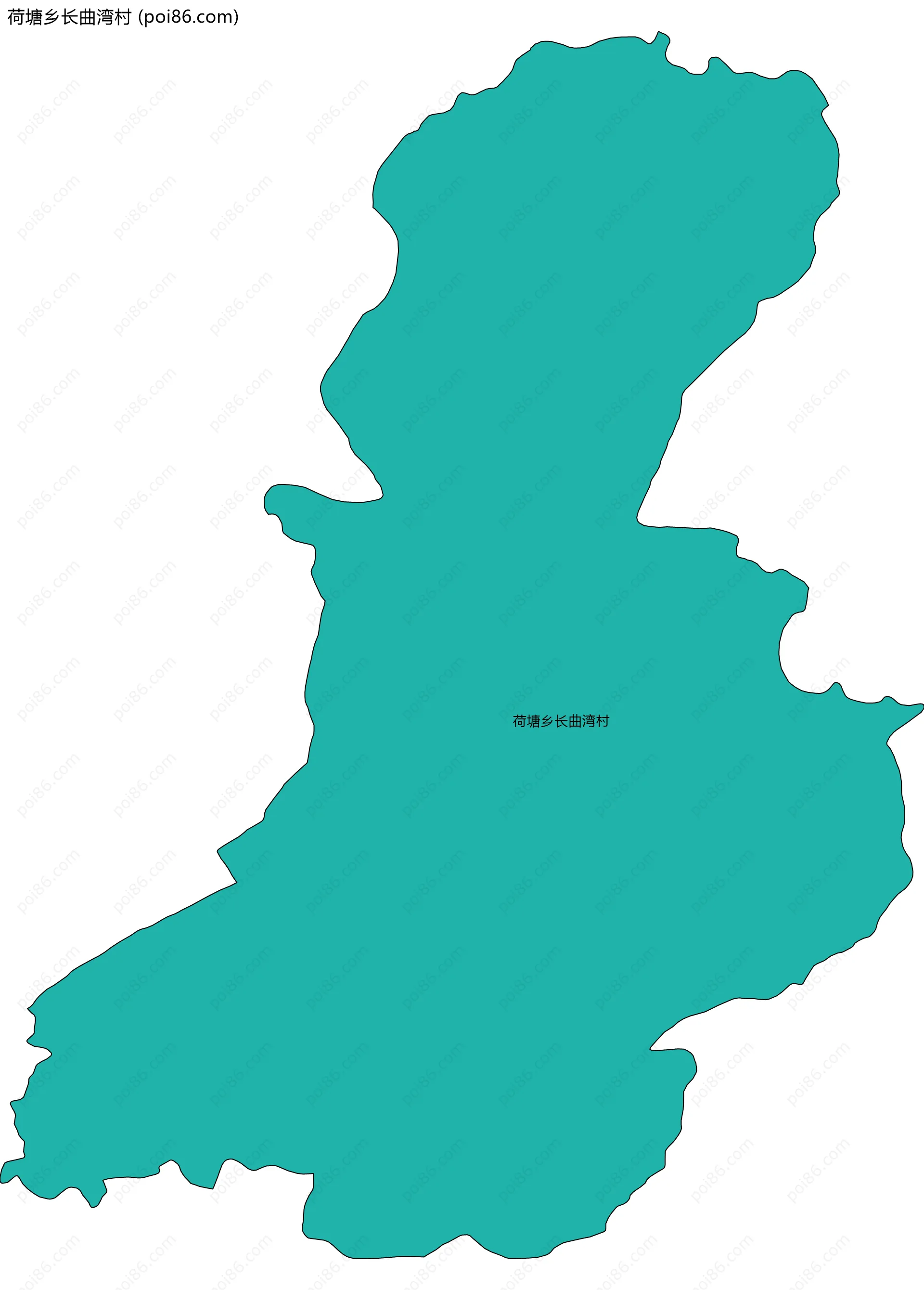 荷塘乡长曲湾村边界地图