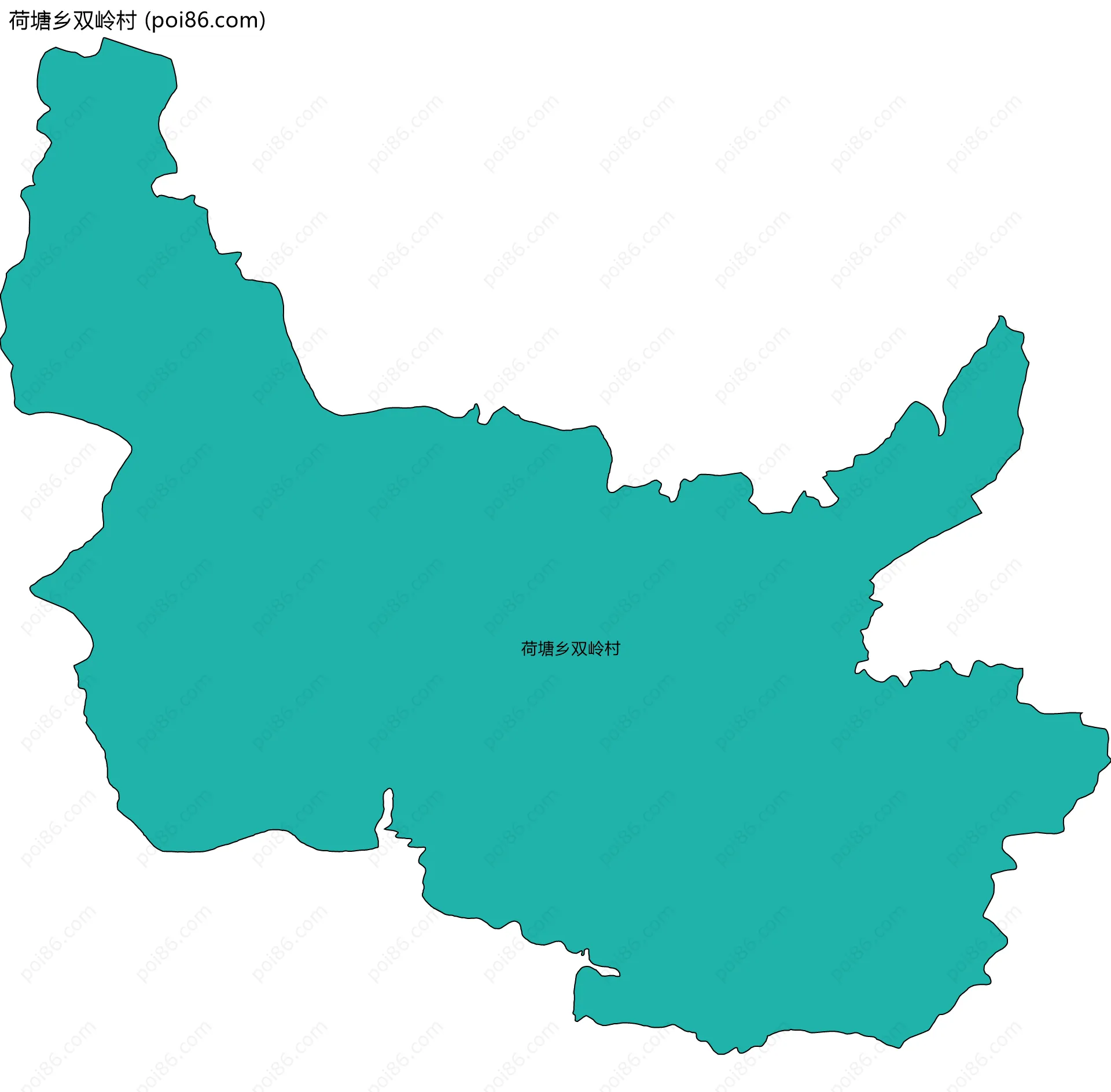荷塘乡双岭村边界地图