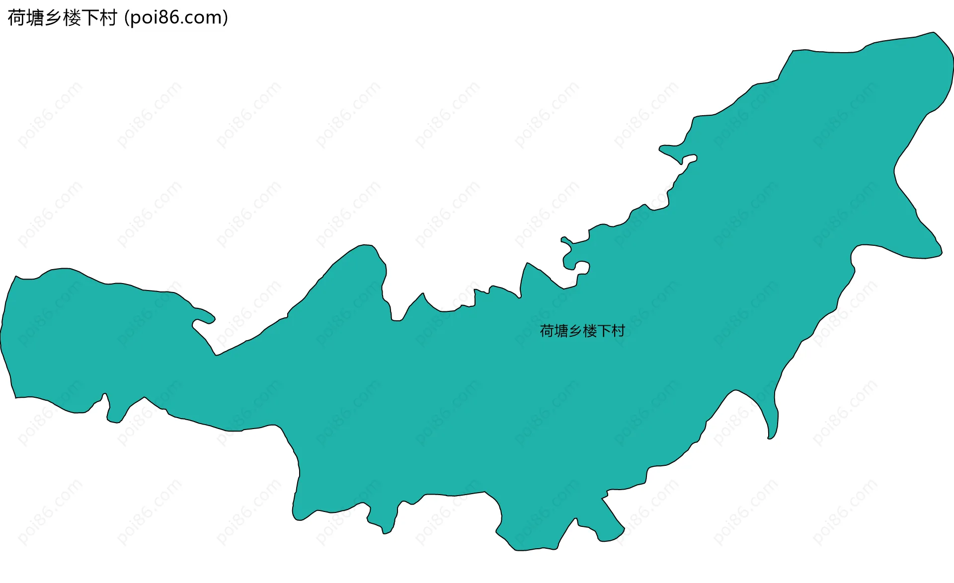 荷塘乡楼下村边界地图