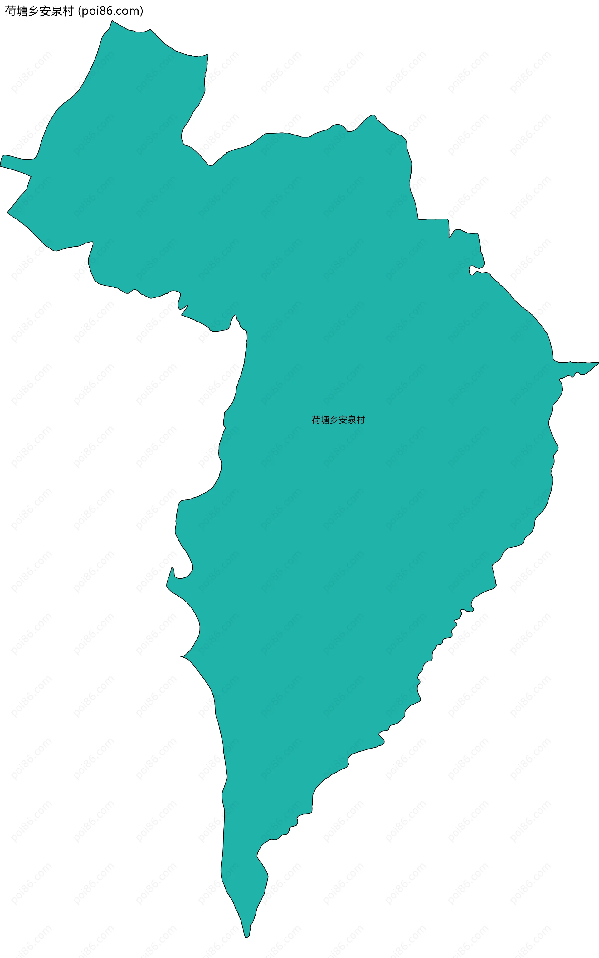 荷塘乡安泉村边界地图