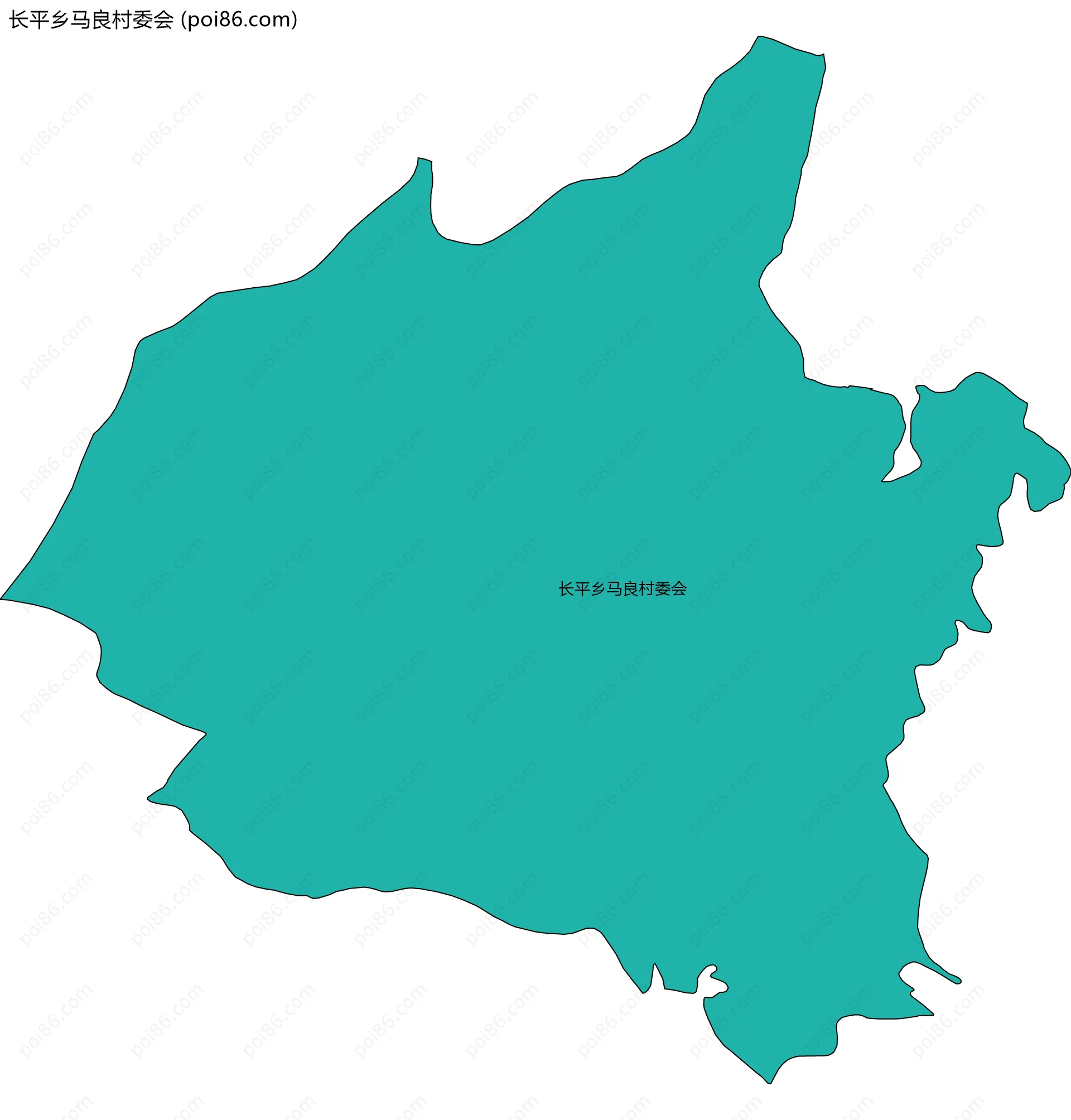 长平乡马良村委会边界地图