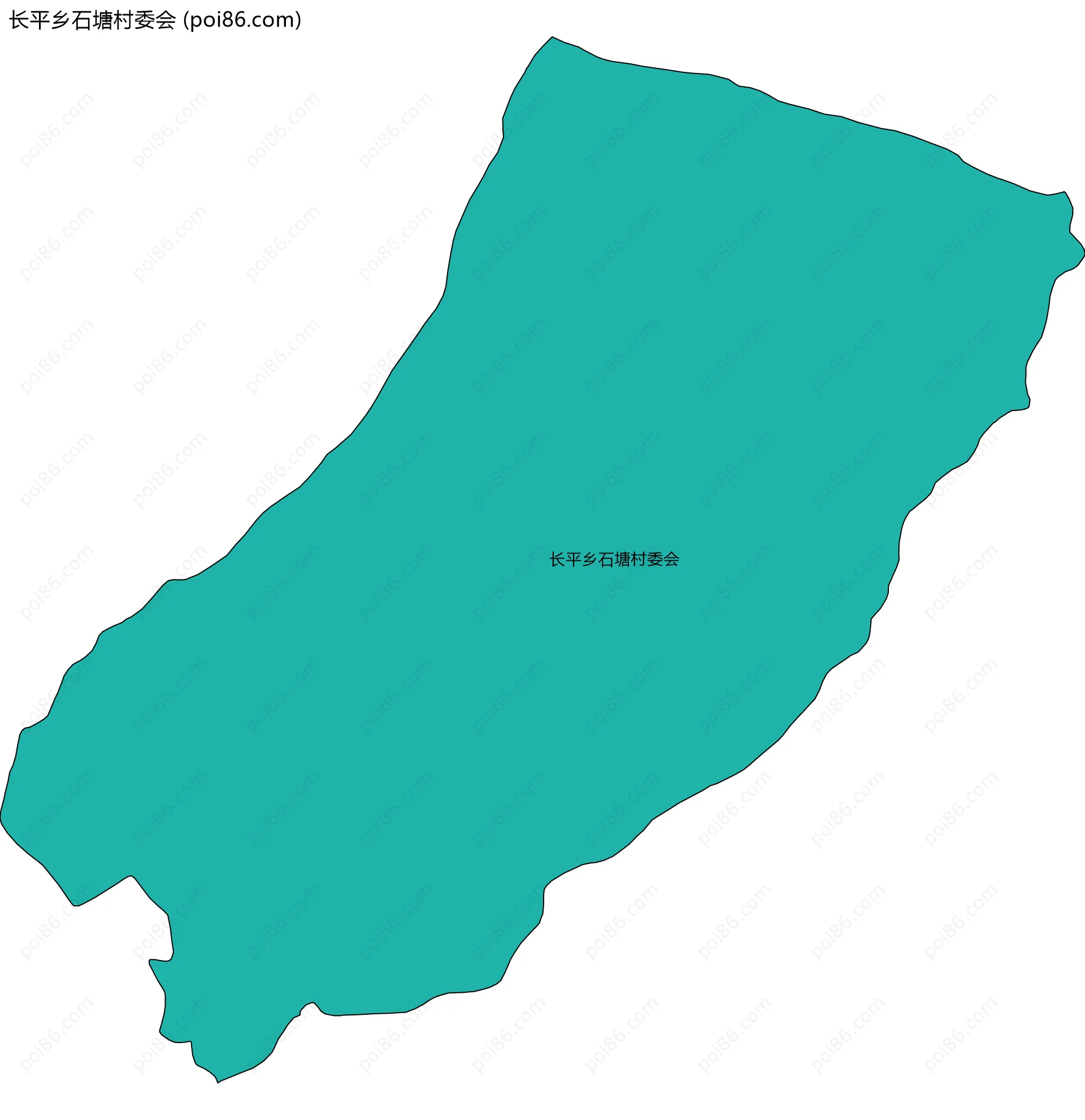 长平乡石塘村委会边界地图