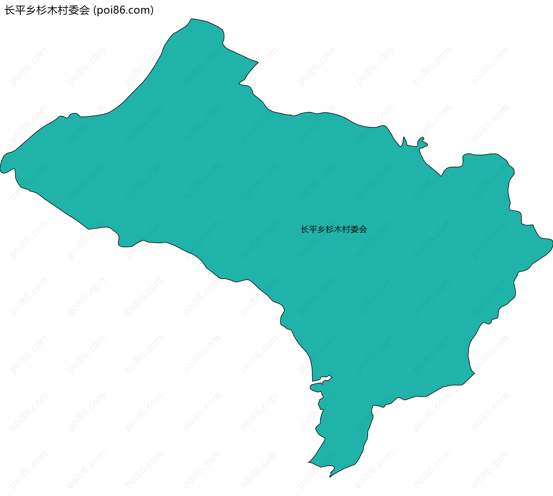 长平乡杉木村委会边界地图