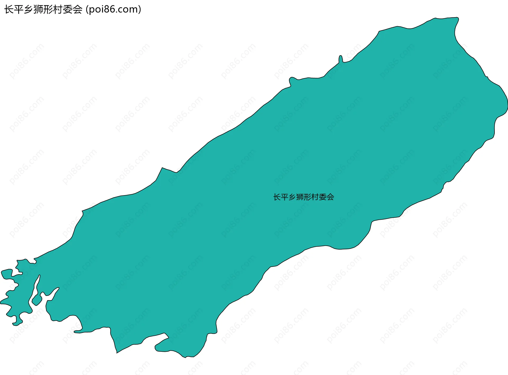 长平乡狮形村委会边界地图