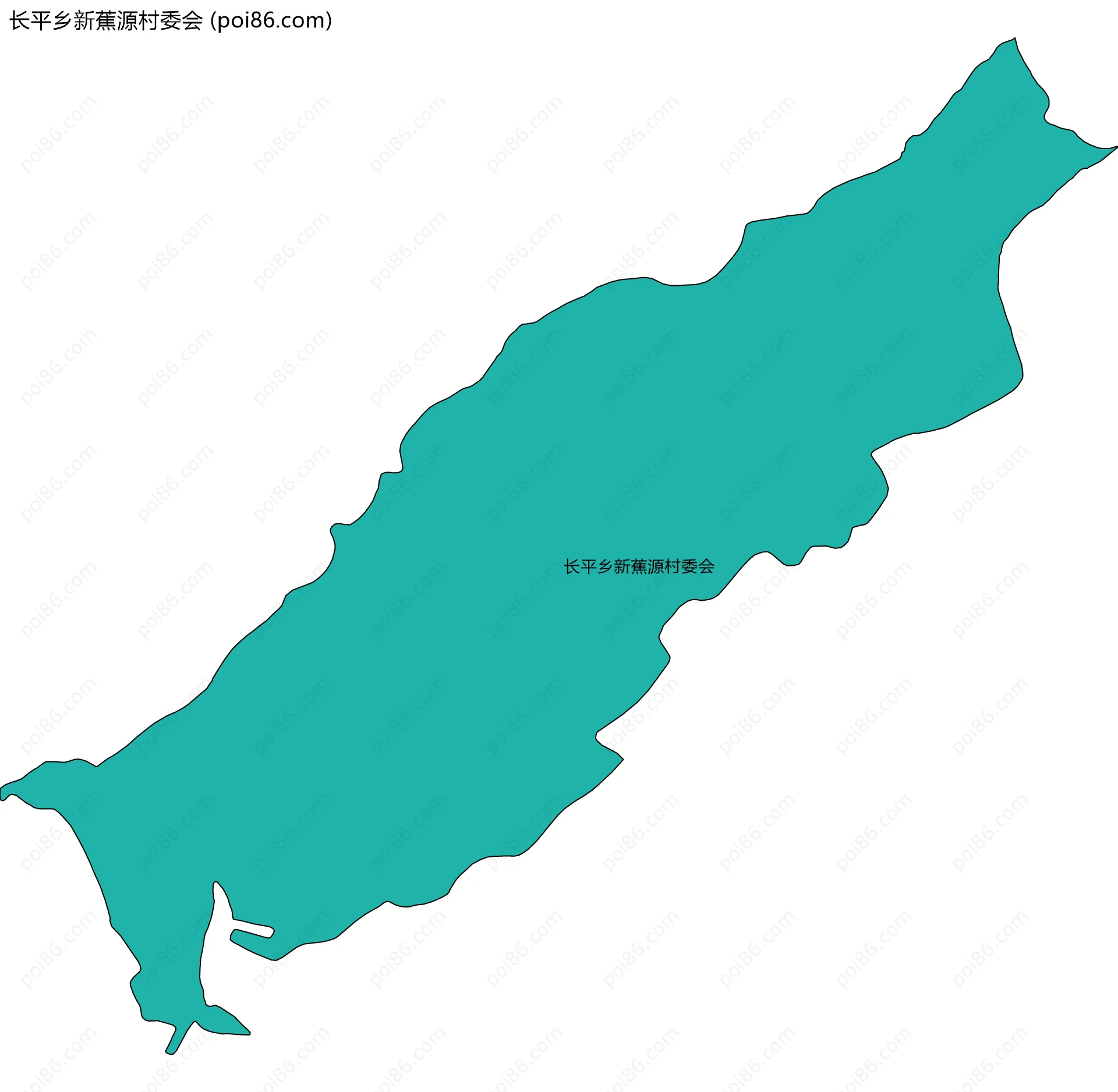 长平乡新蕉源村委会边界地图