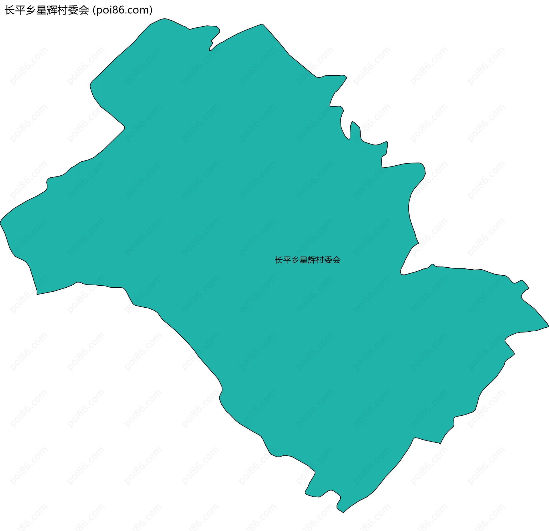 长平乡星辉村委会边界地图