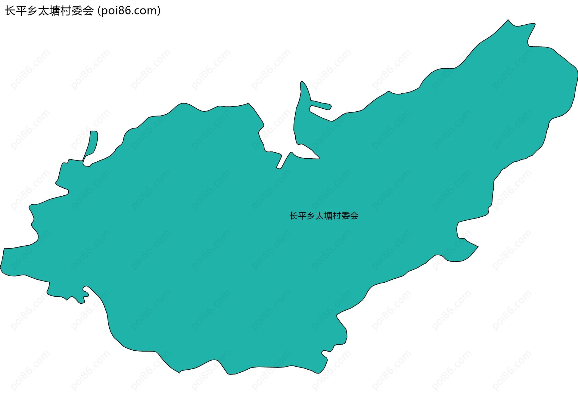 长平乡太塘村委会边界地图