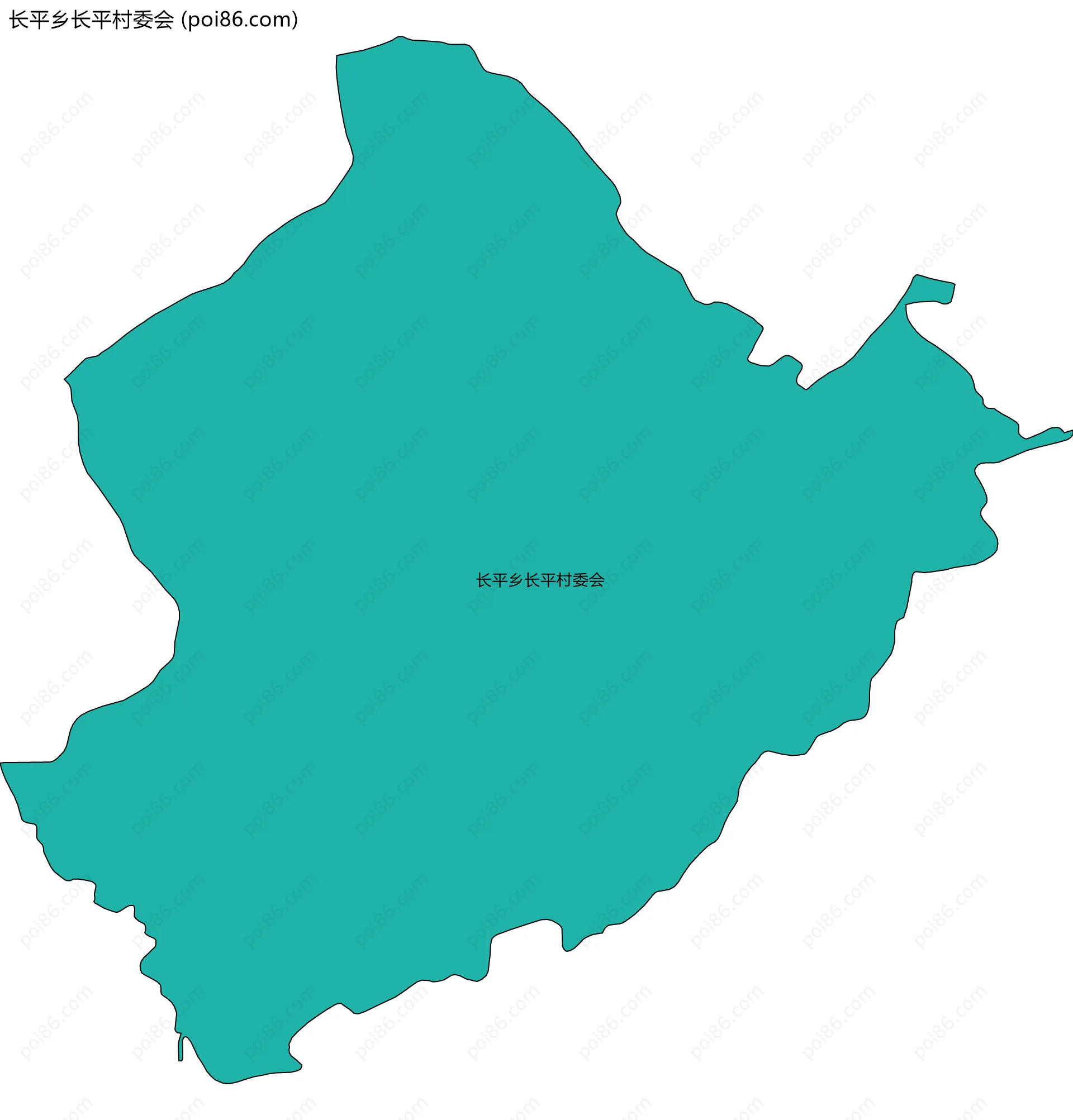 长平乡长平村委会边界地图