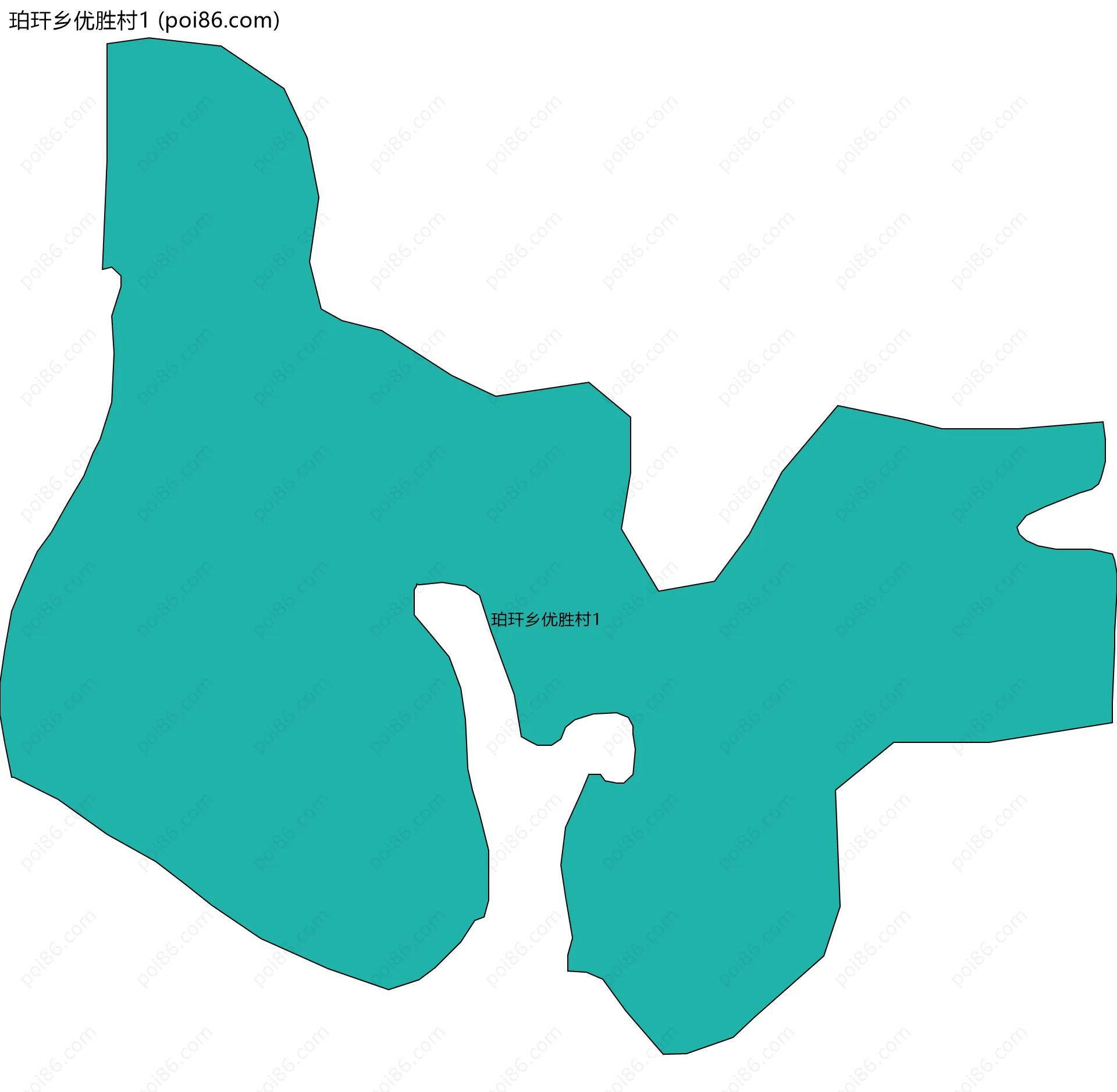 珀玕乡优胜村1边界地图