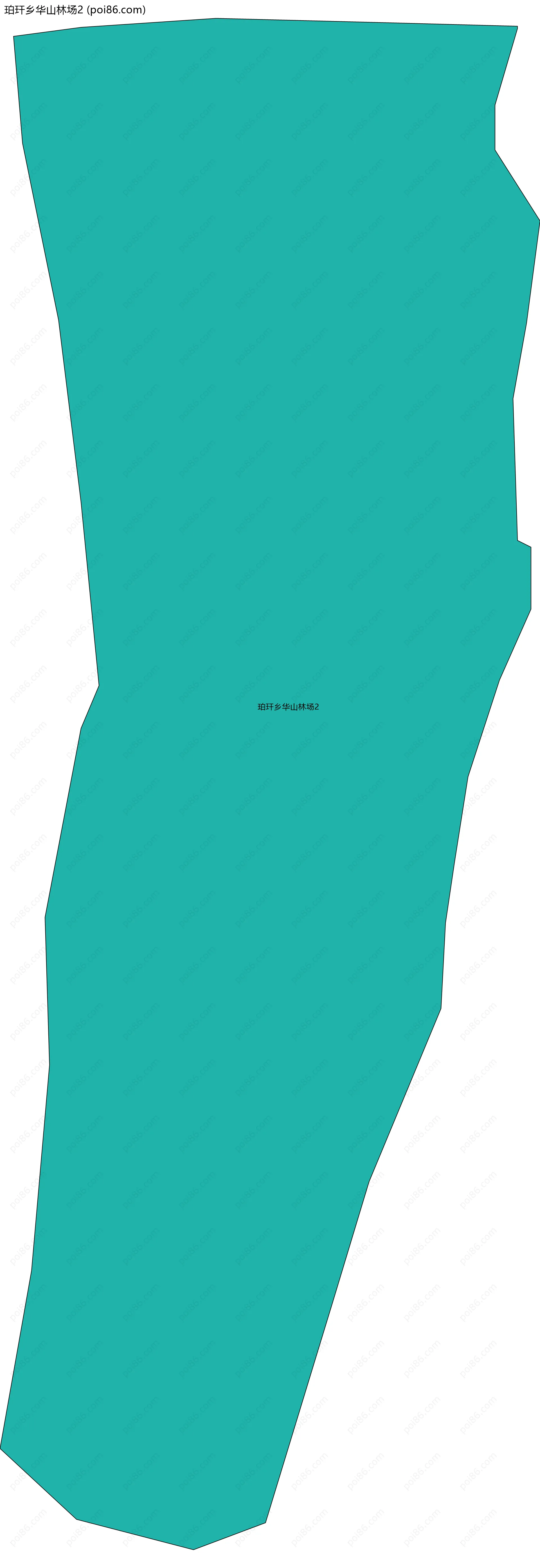 珀玕乡华山林场2边界地图