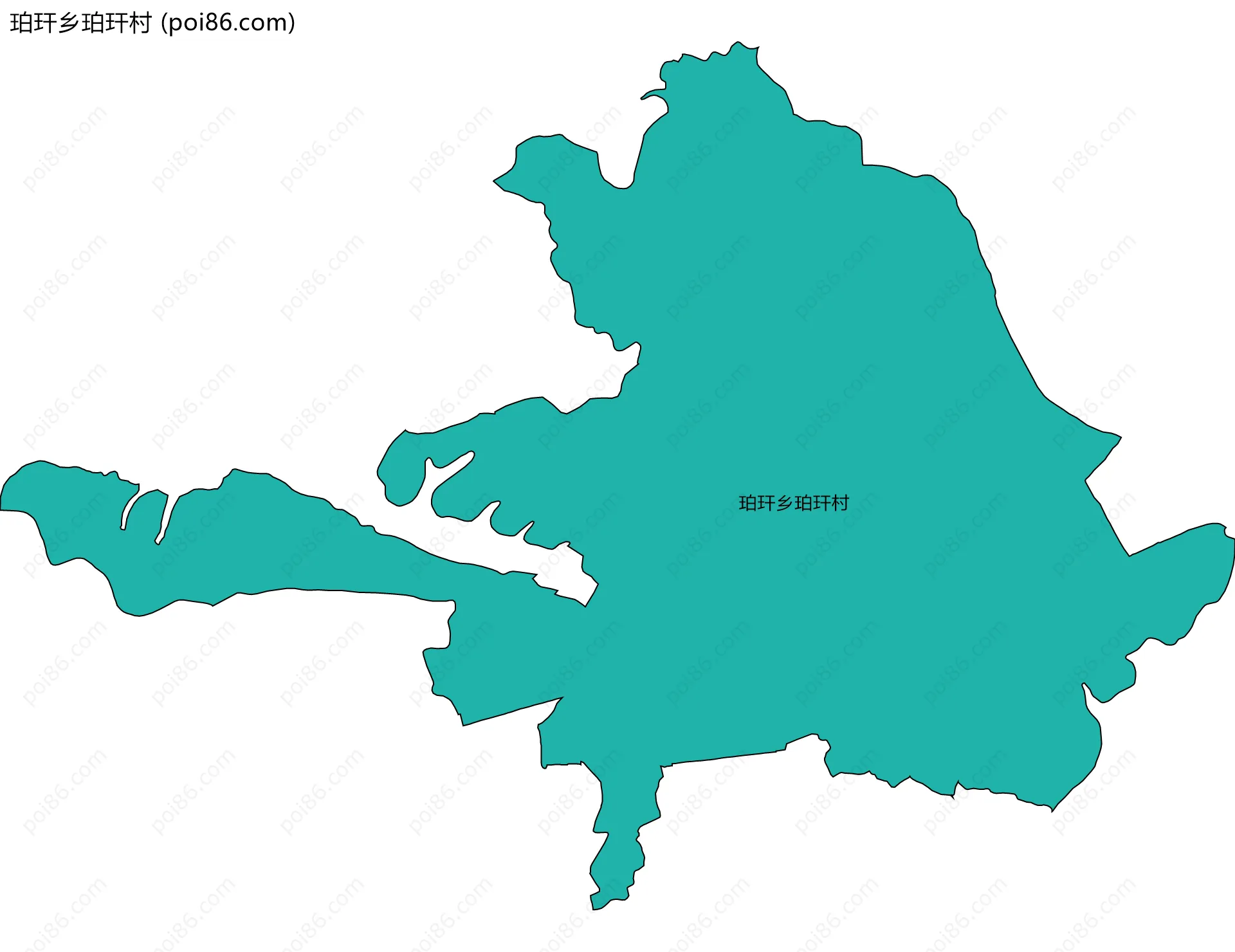 珀玕乡珀玕村边界地图