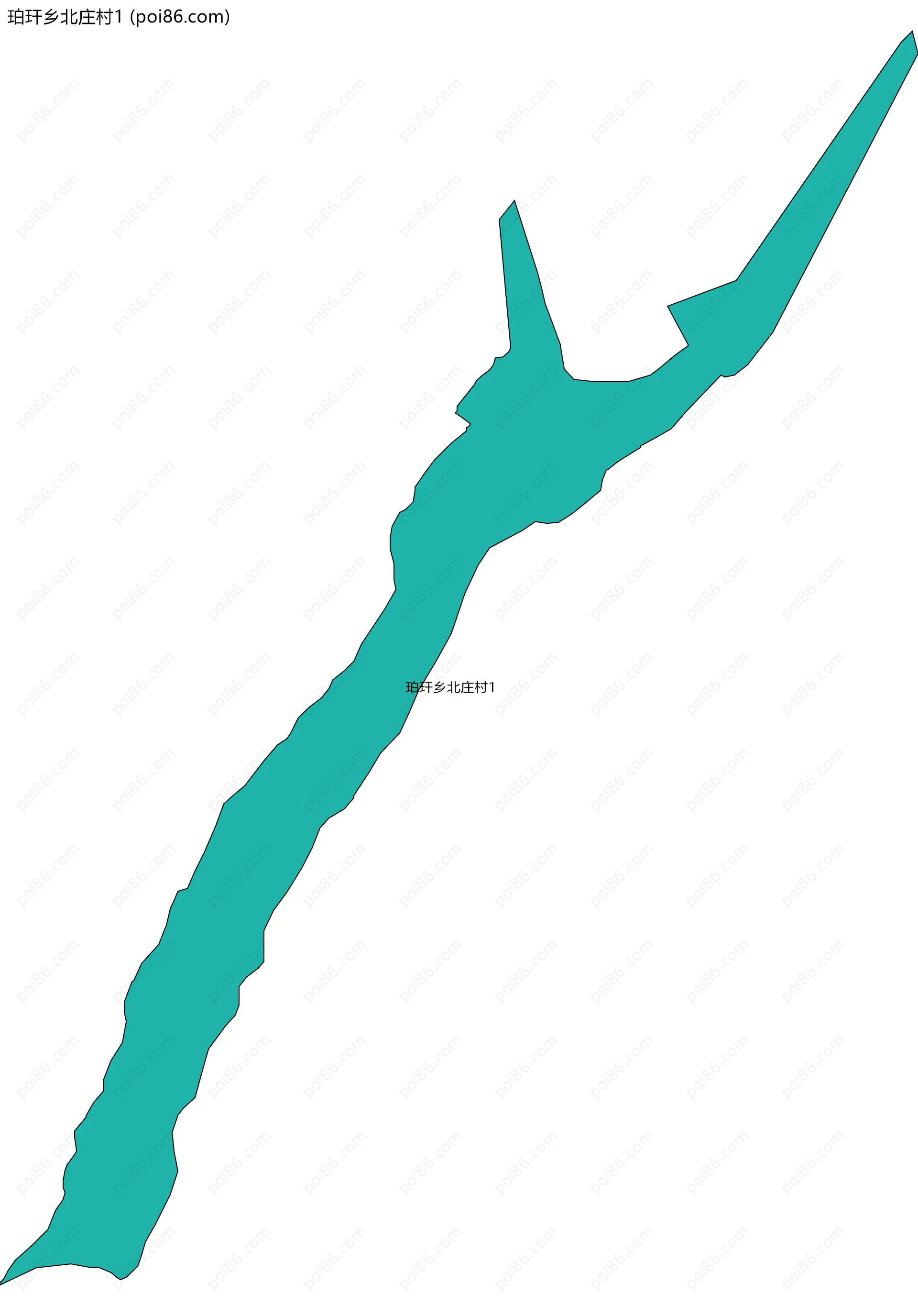 珀玕乡北庄村1边界地图