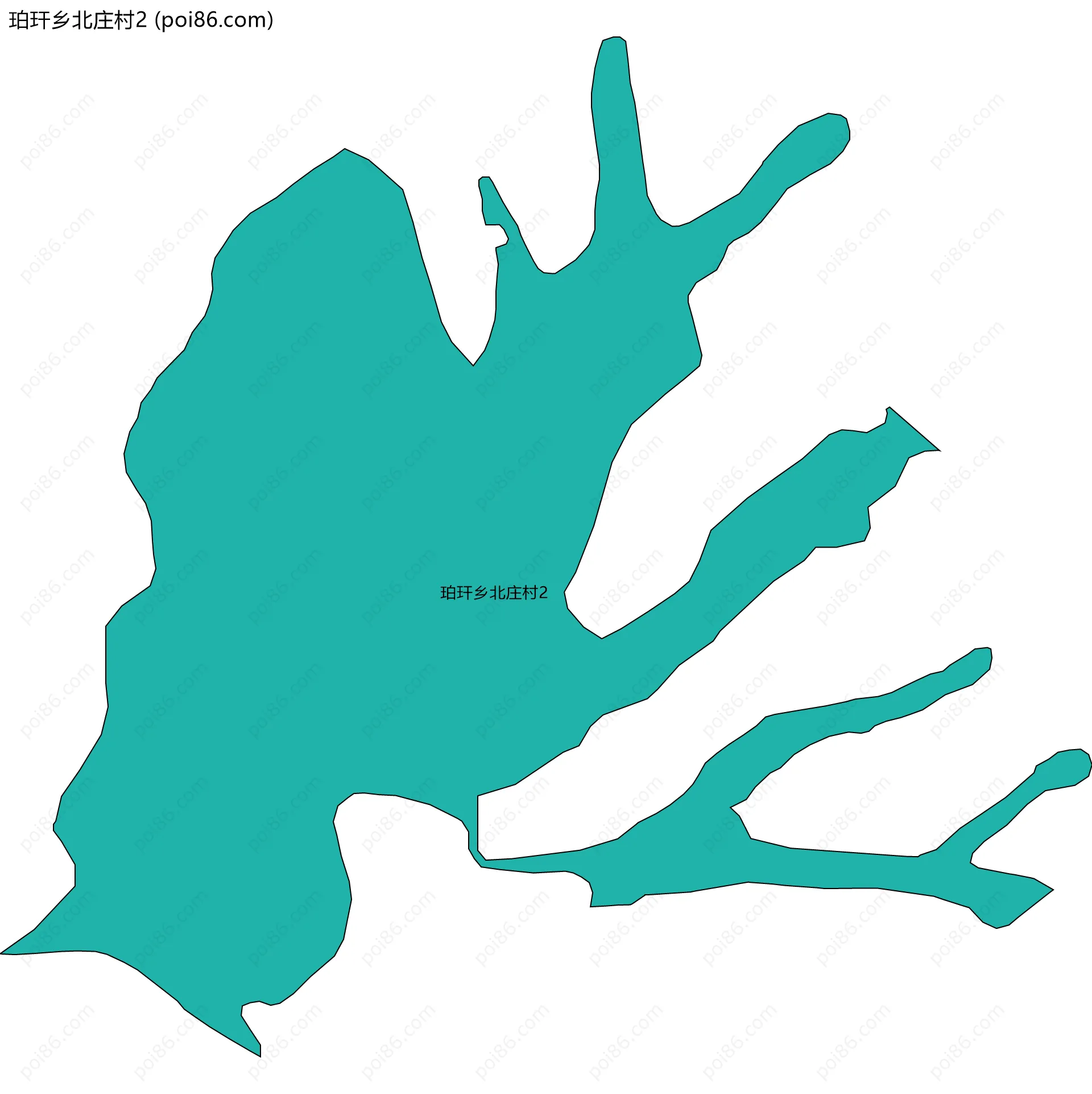 珀玕乡北庄村2边界地图