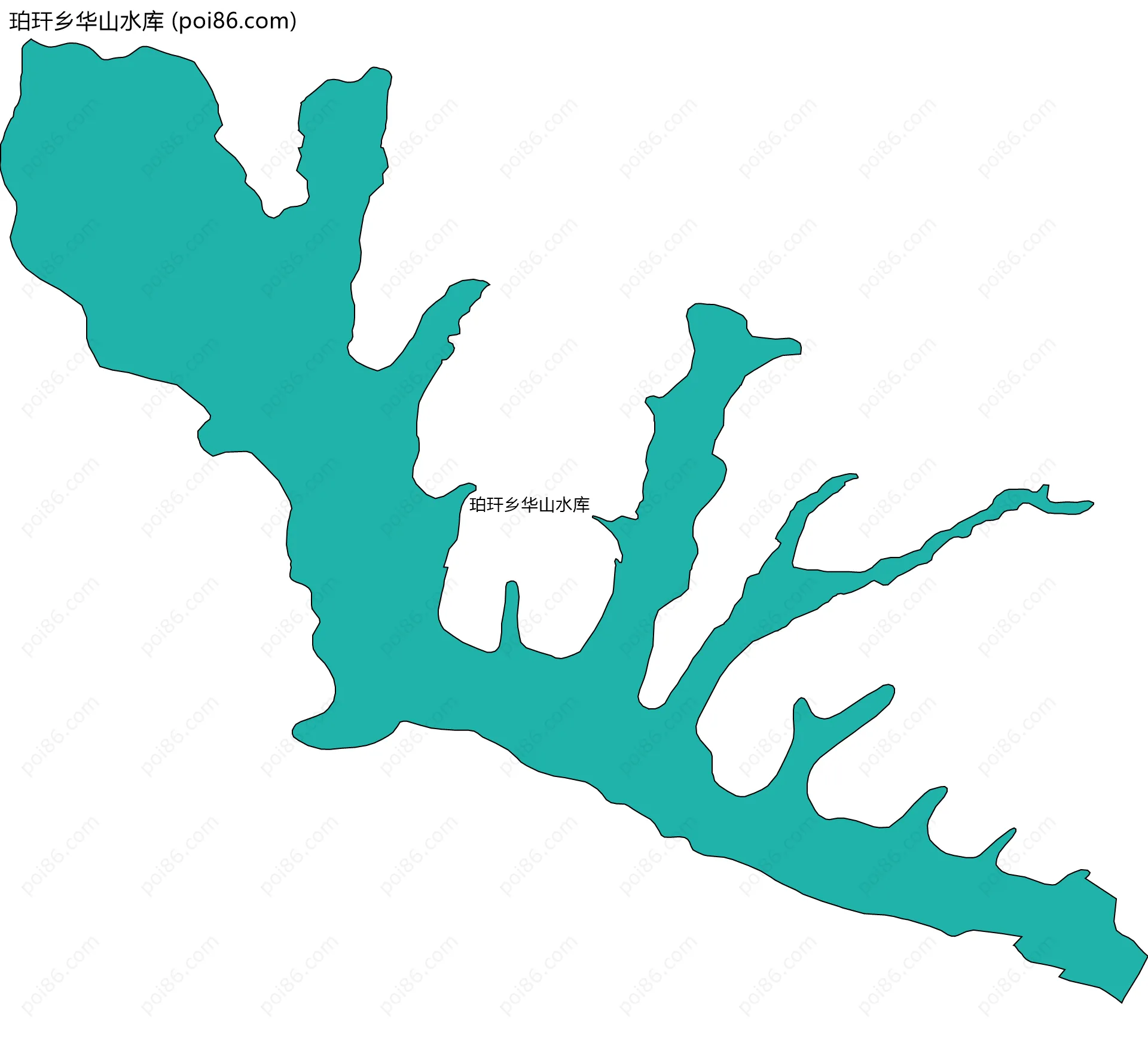 珀玕乡华山水库边界地图