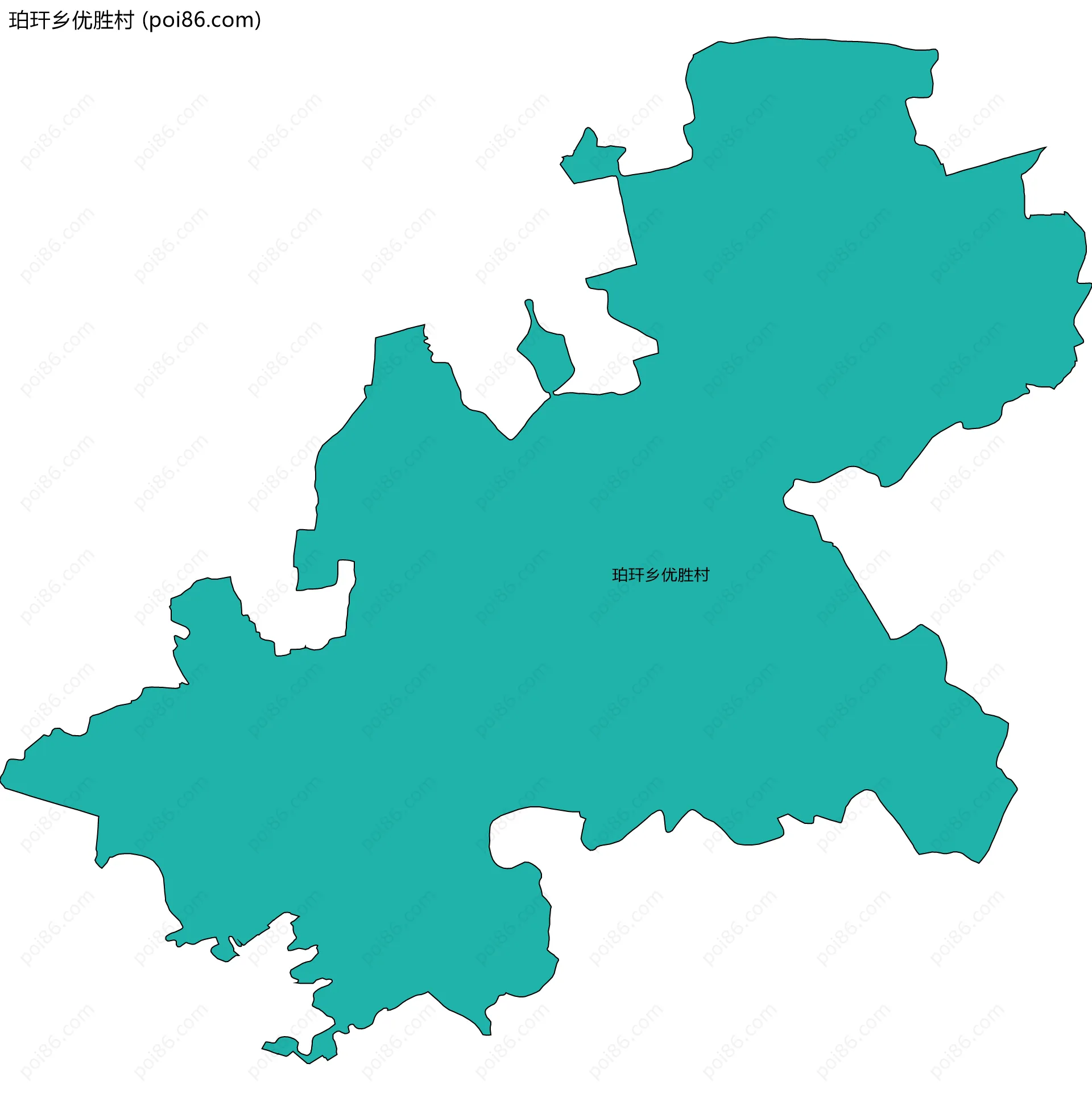 珀玕乡优胜村边界地图