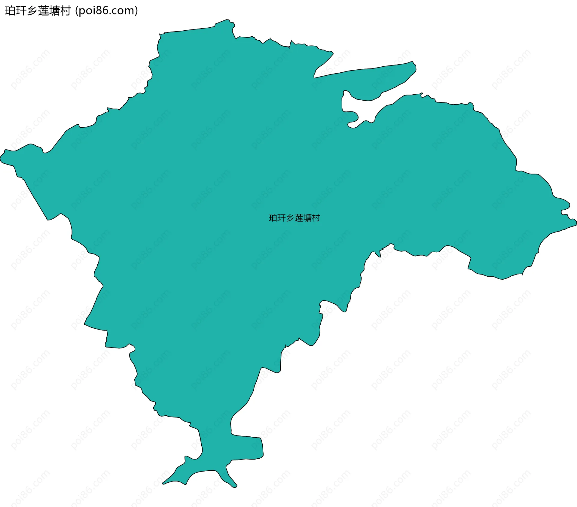 珀玕乡莲塘村边界地图