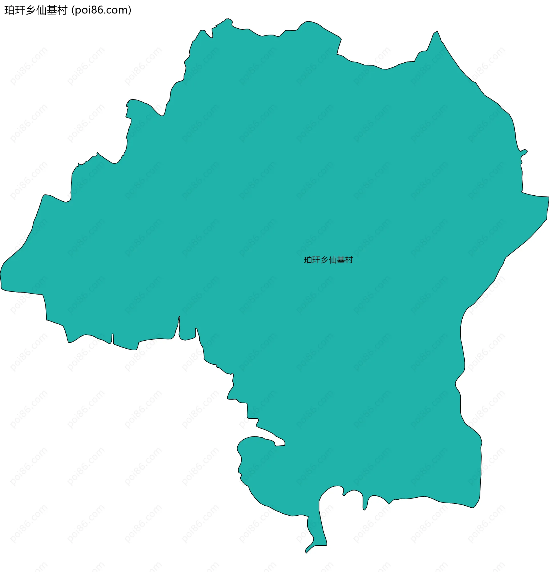 珀玕乡仙基村边界地图