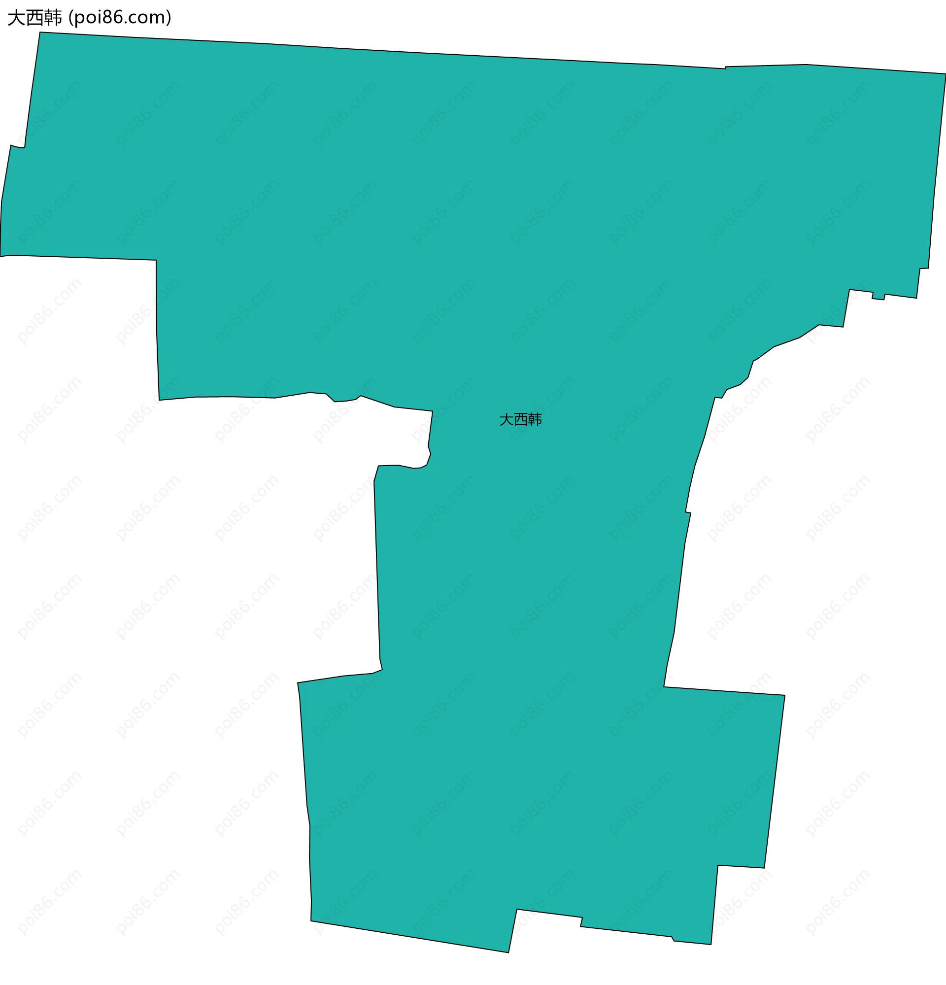 大西韩边界地图