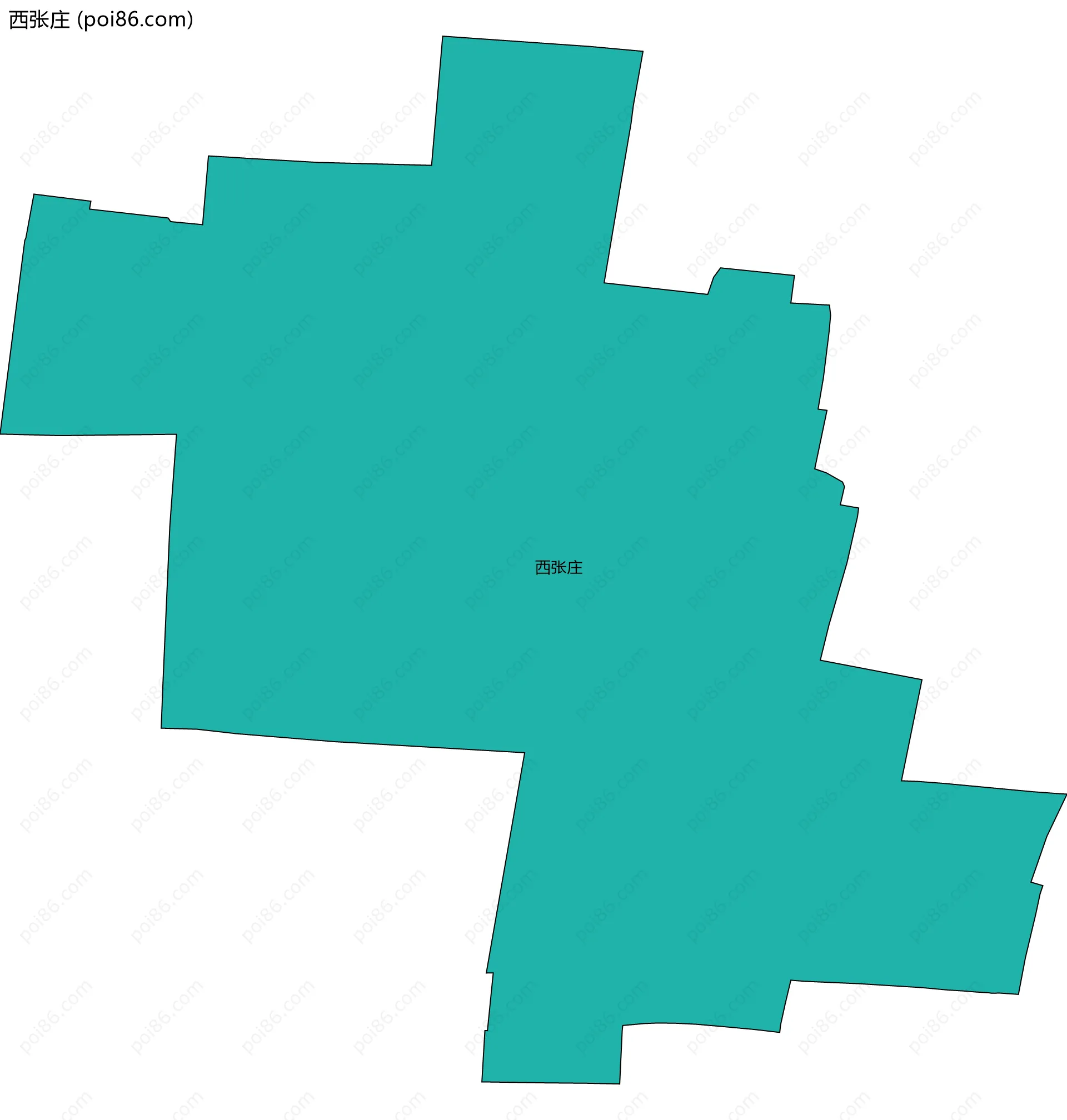 西张庄边界地图