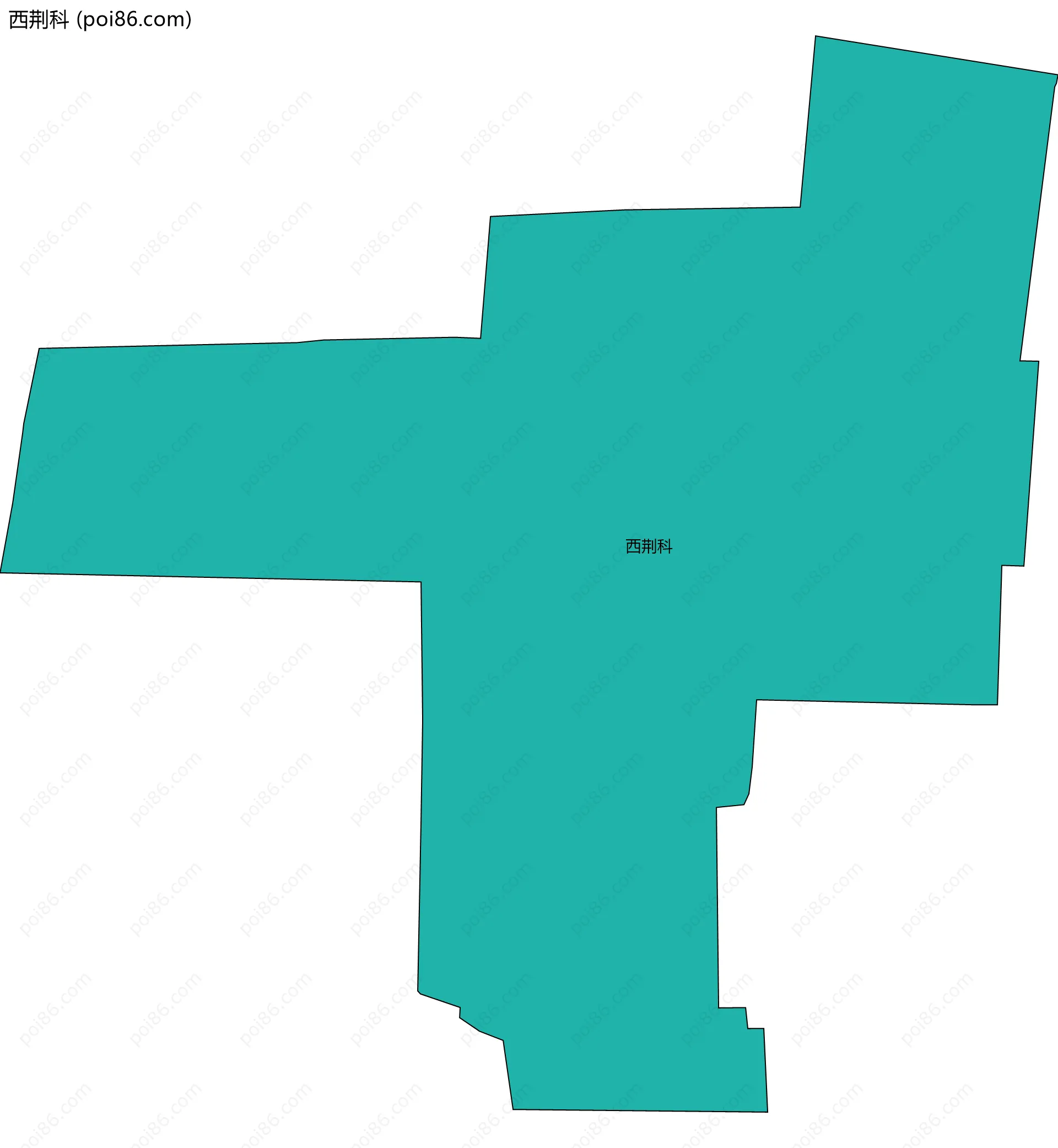 西荆科边界地图