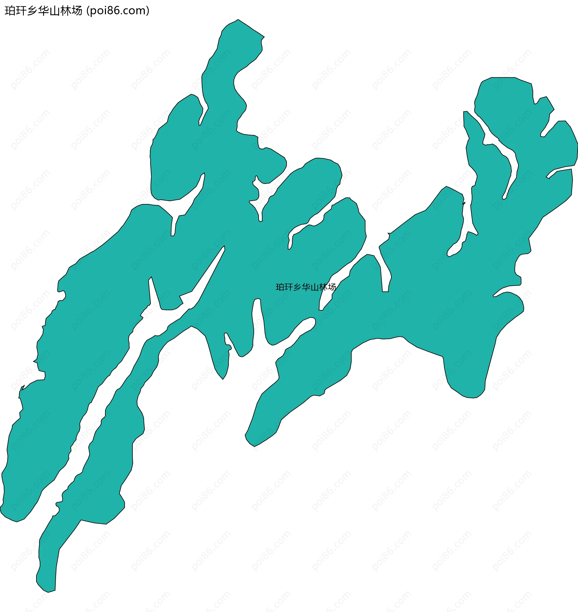 珀玕乡华山林场边界地图