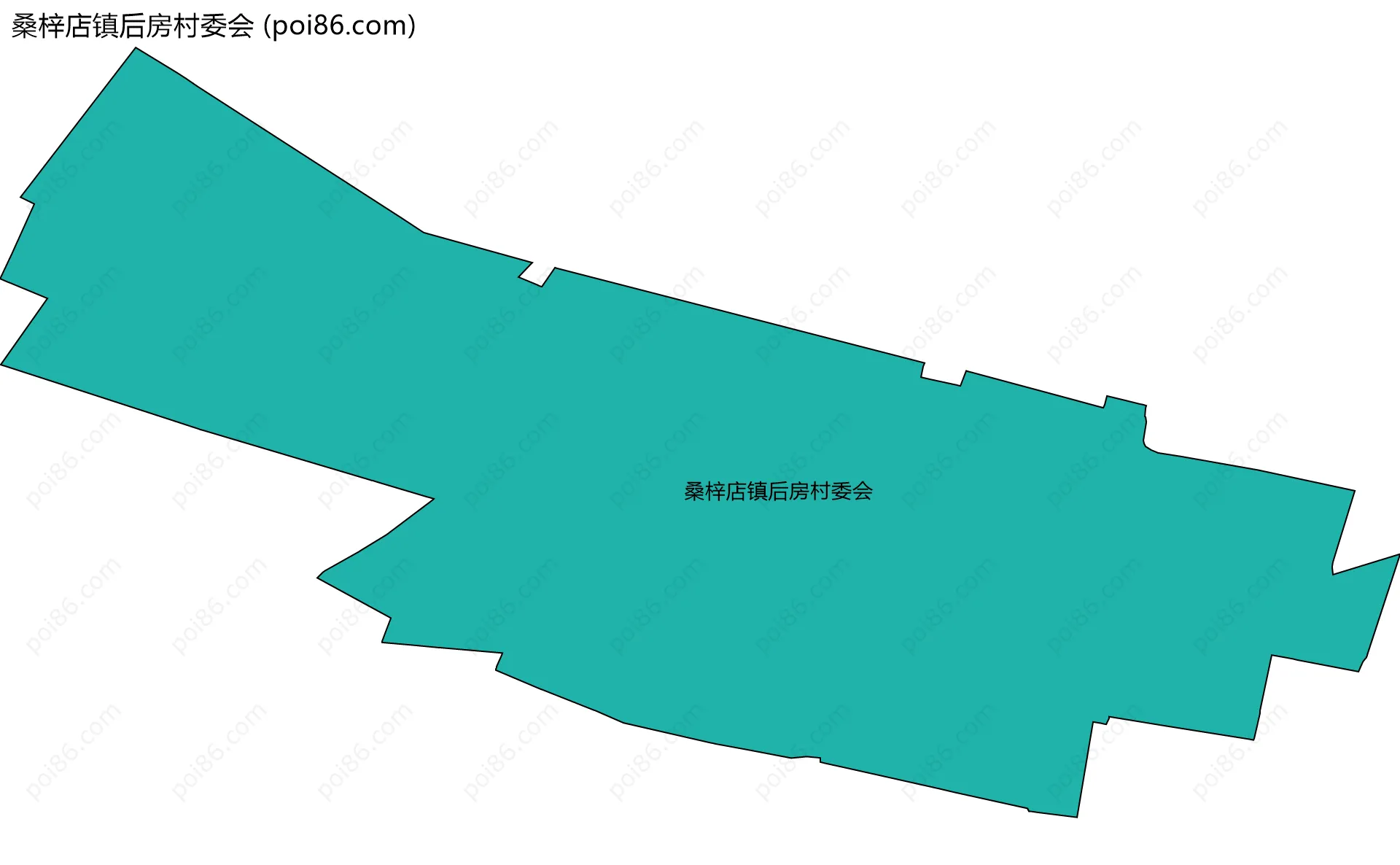 桑梓店镇后房村委会边界地图