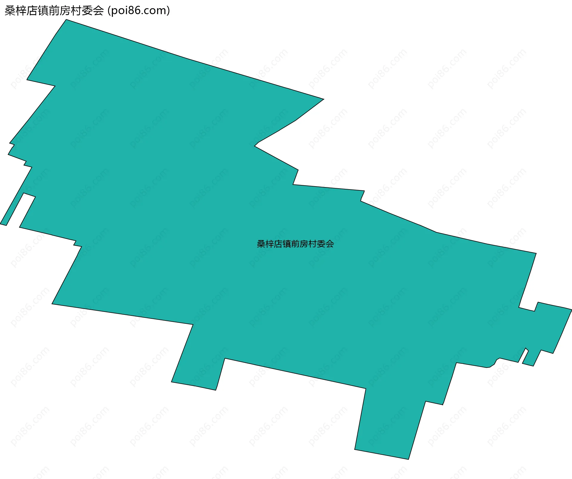 桑梓店镇前房村委会边界地图