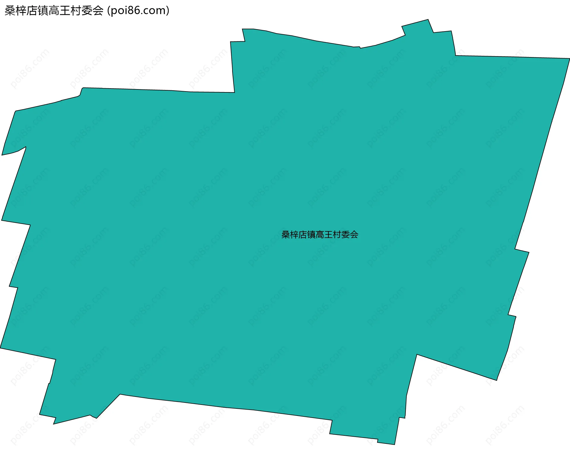 桑梓店镇高王村委会边界地图