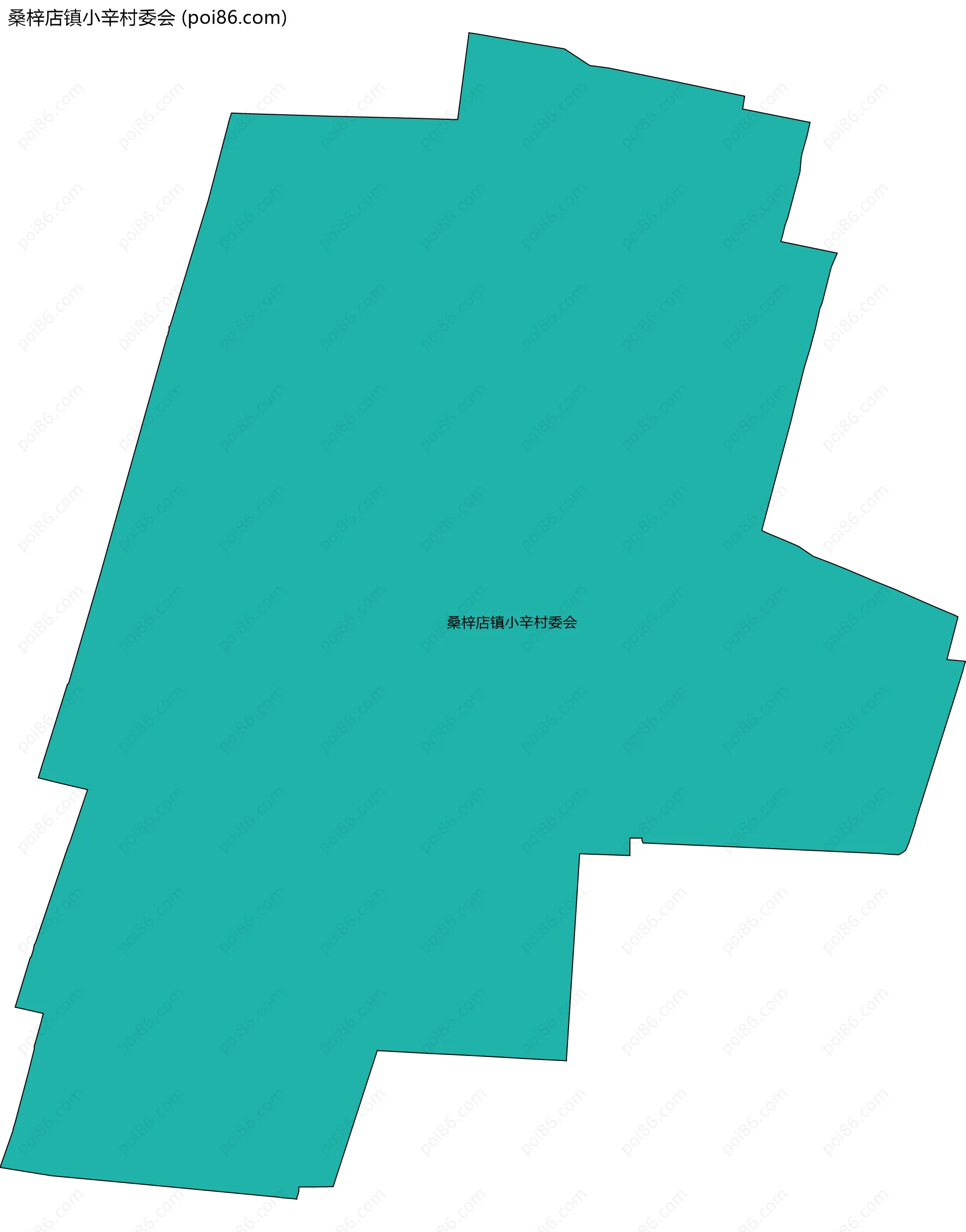 桑梓店镇小辛村委会边界地图