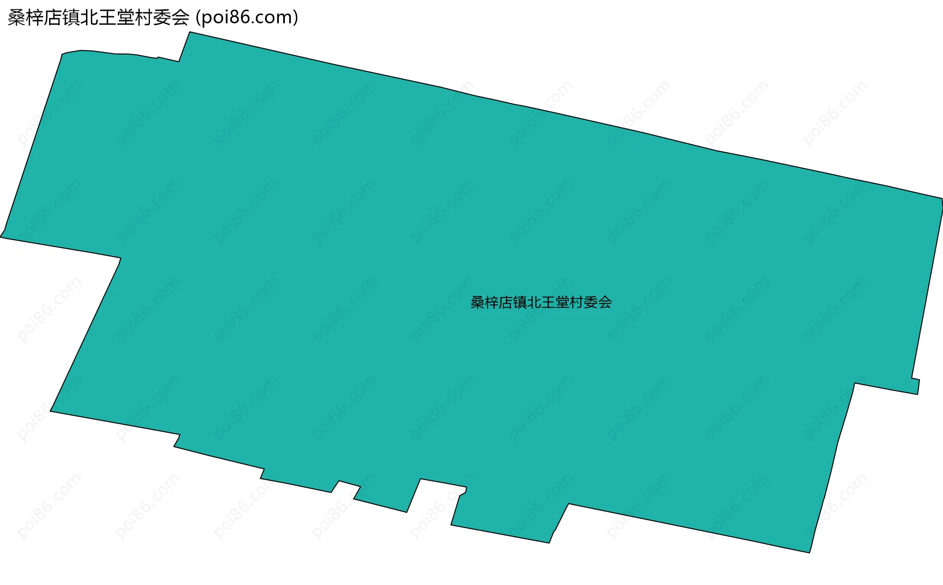 桑梓店镇北王堂村委会边界地图