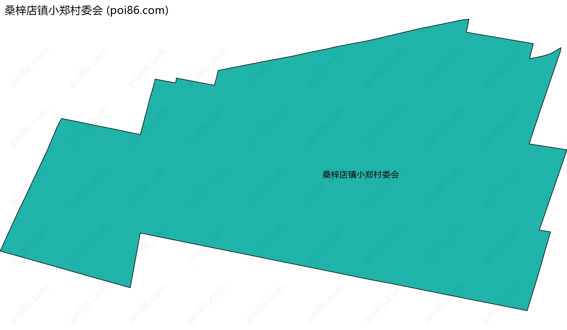 桑梓店镇小郑村委会边界地图