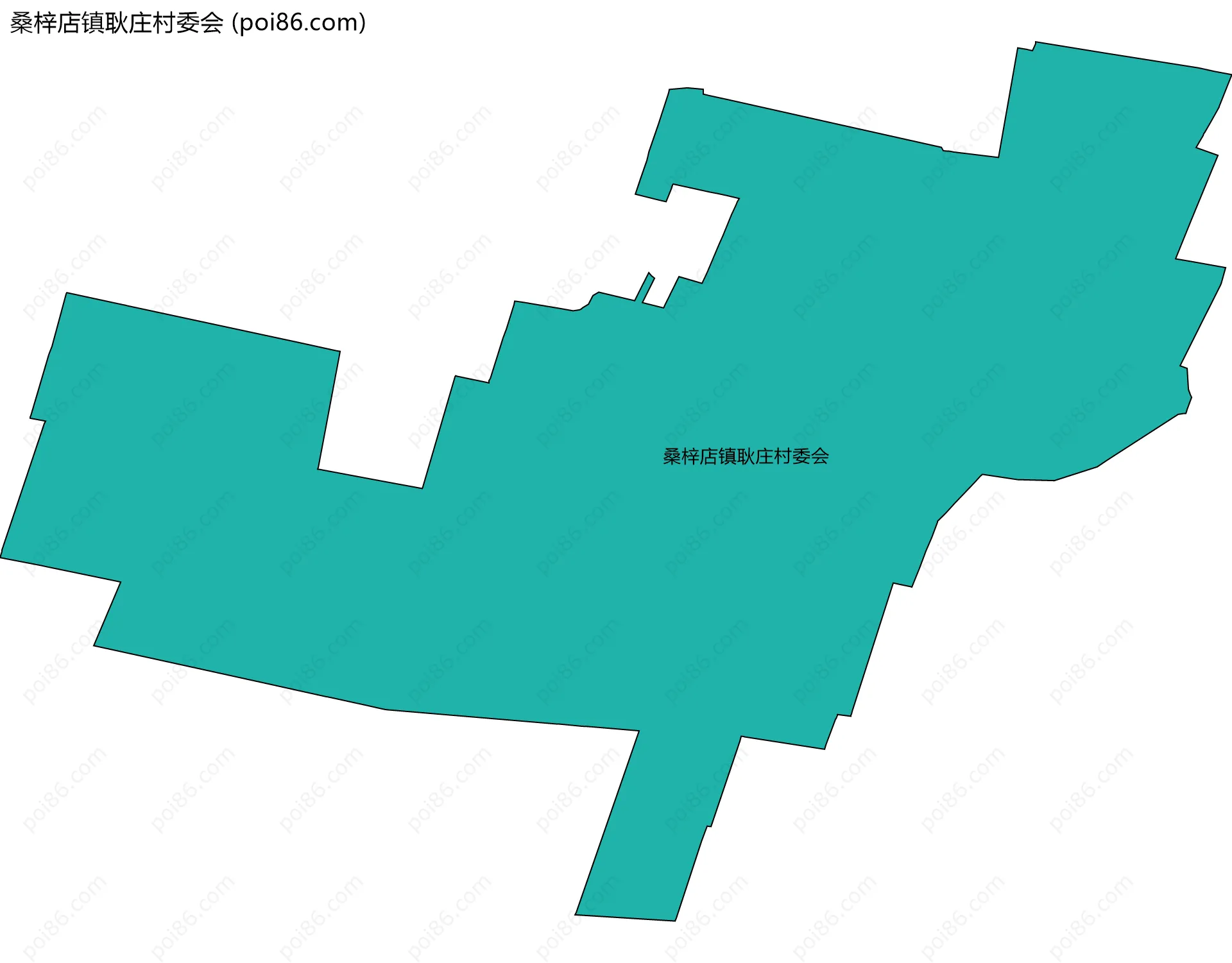 桑梓店镇耿庄村委会边界地图
