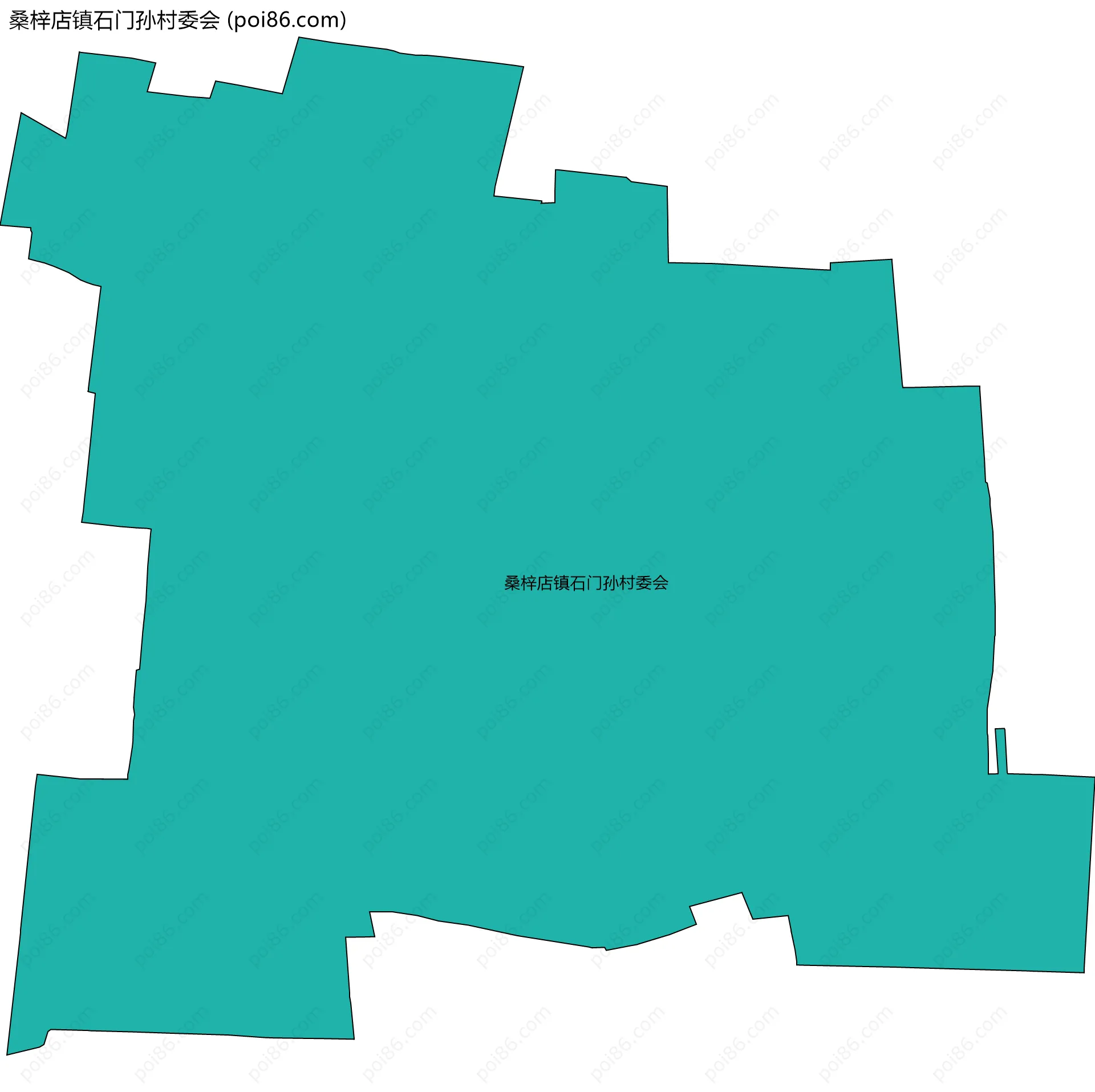 桑梓店镇石门孙村委会边界地图