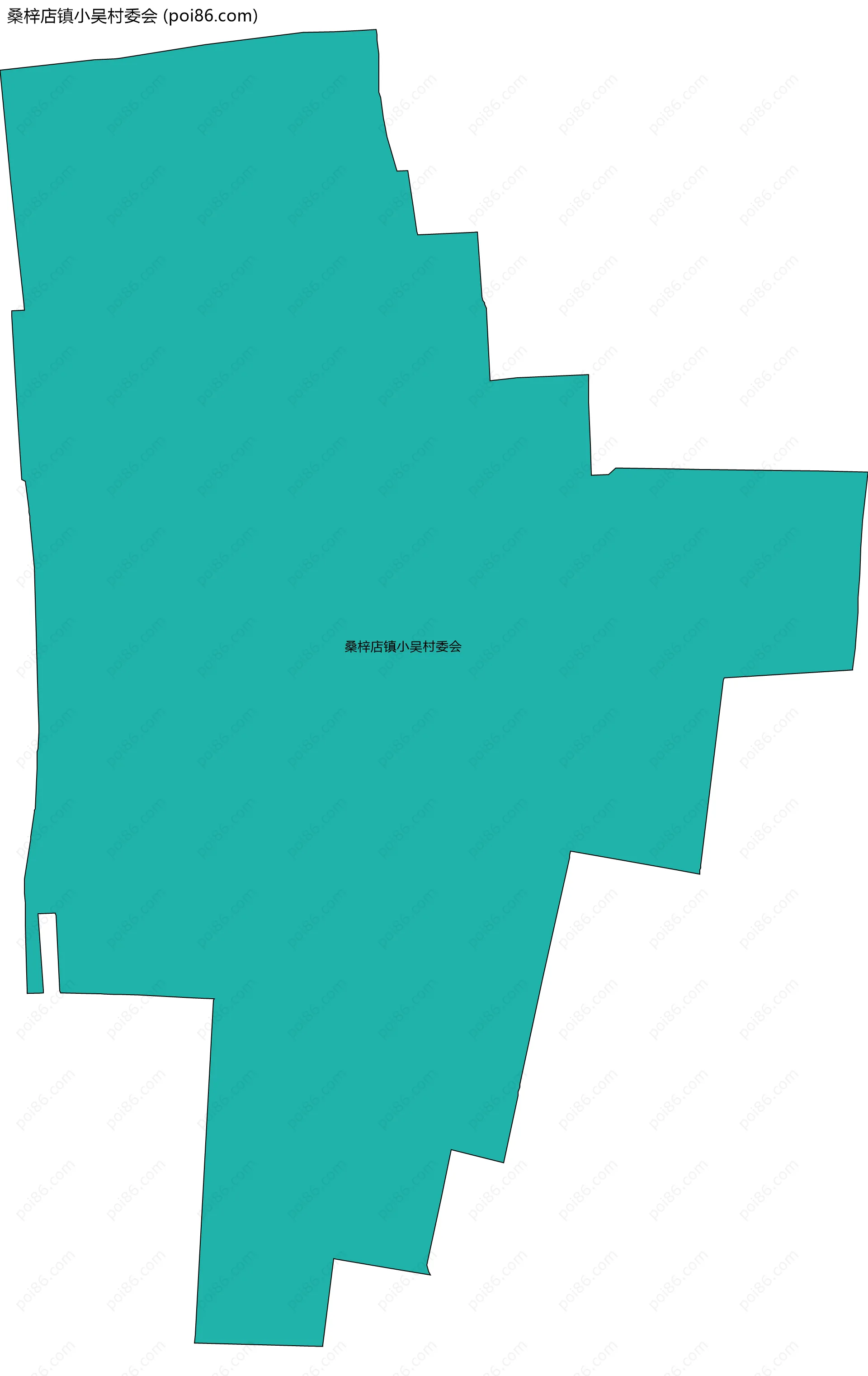 桑梓店镇小吴村委会边界地图