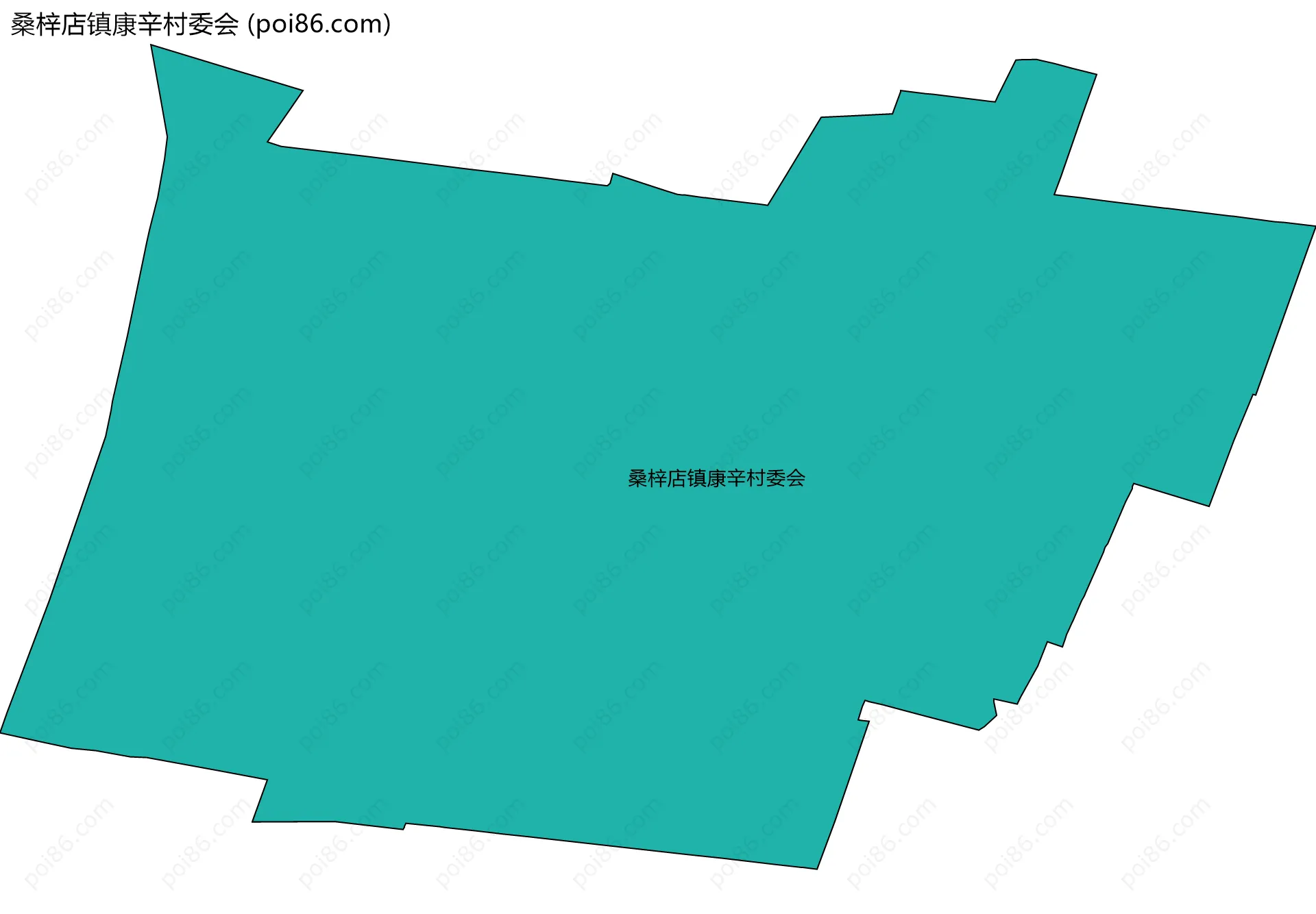 桑梓店镇康辛村委会边界地图