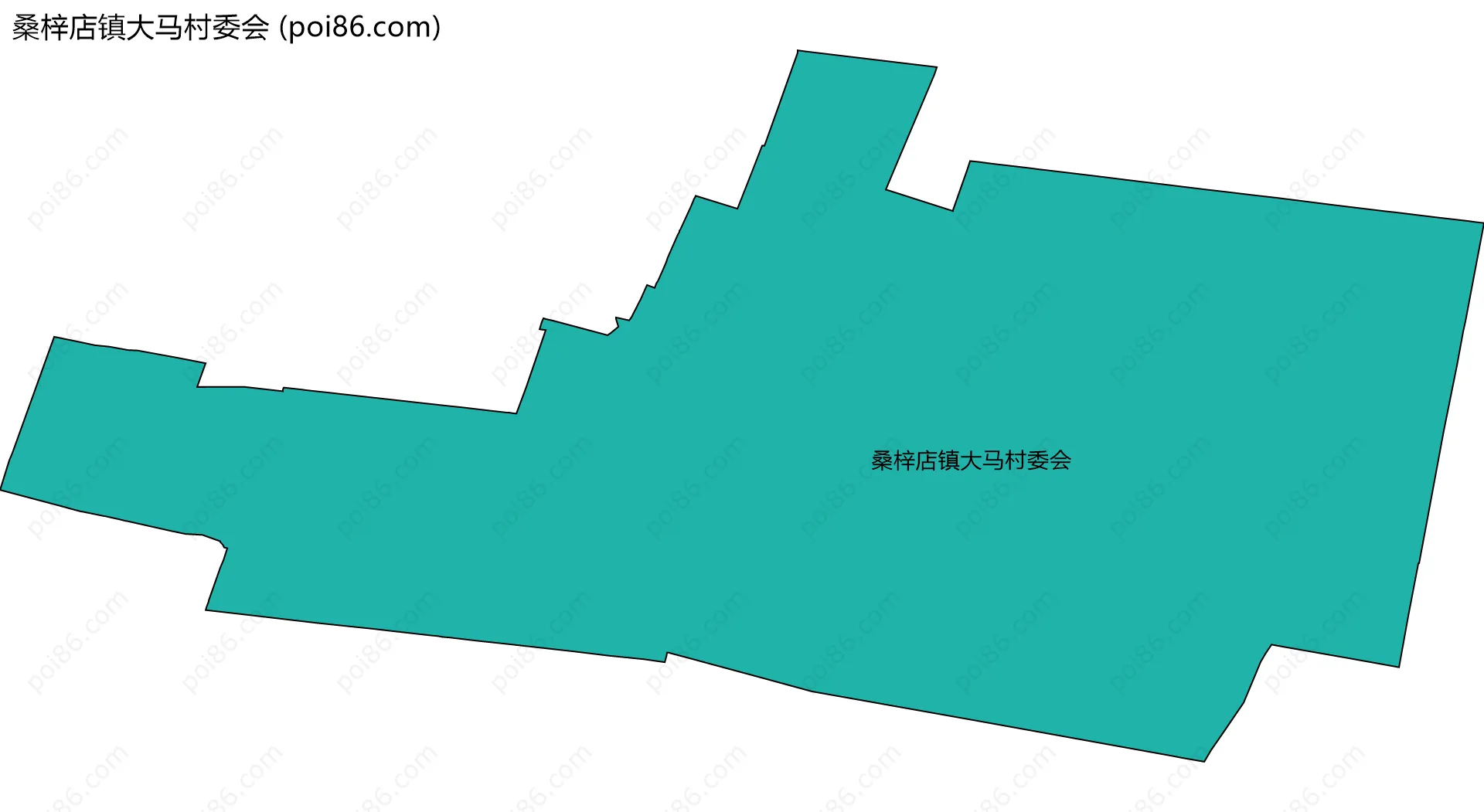 桑梓店镇大马村委会边界地图
