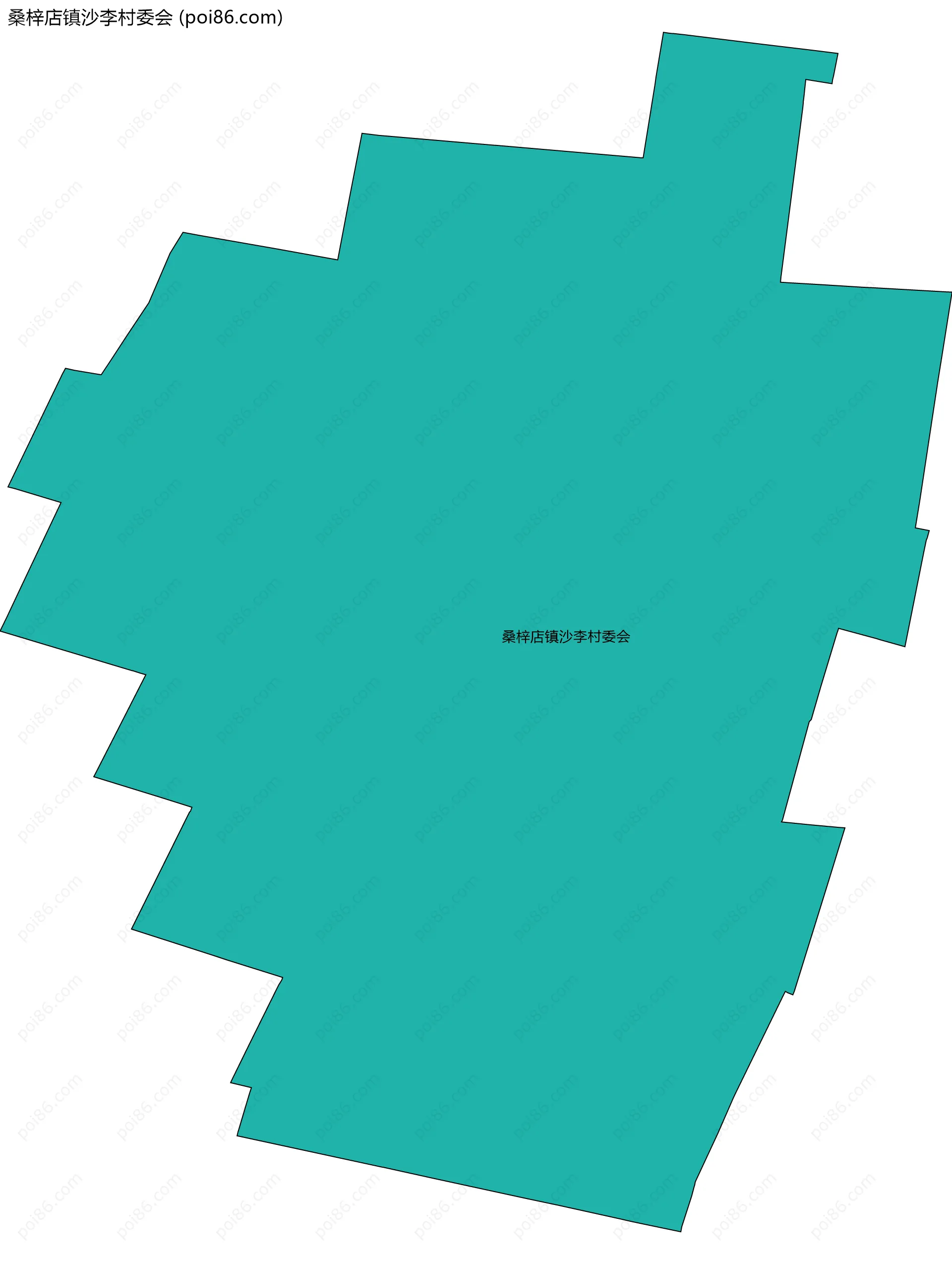 桑梓店镇沙李村委会边界地图