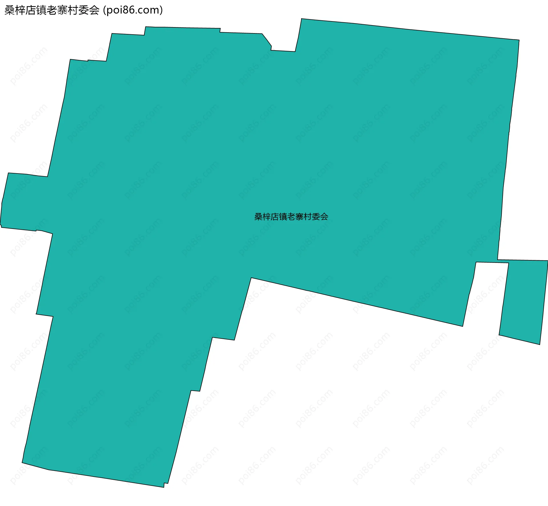 桑梓店镇老寨村委会边界地图
